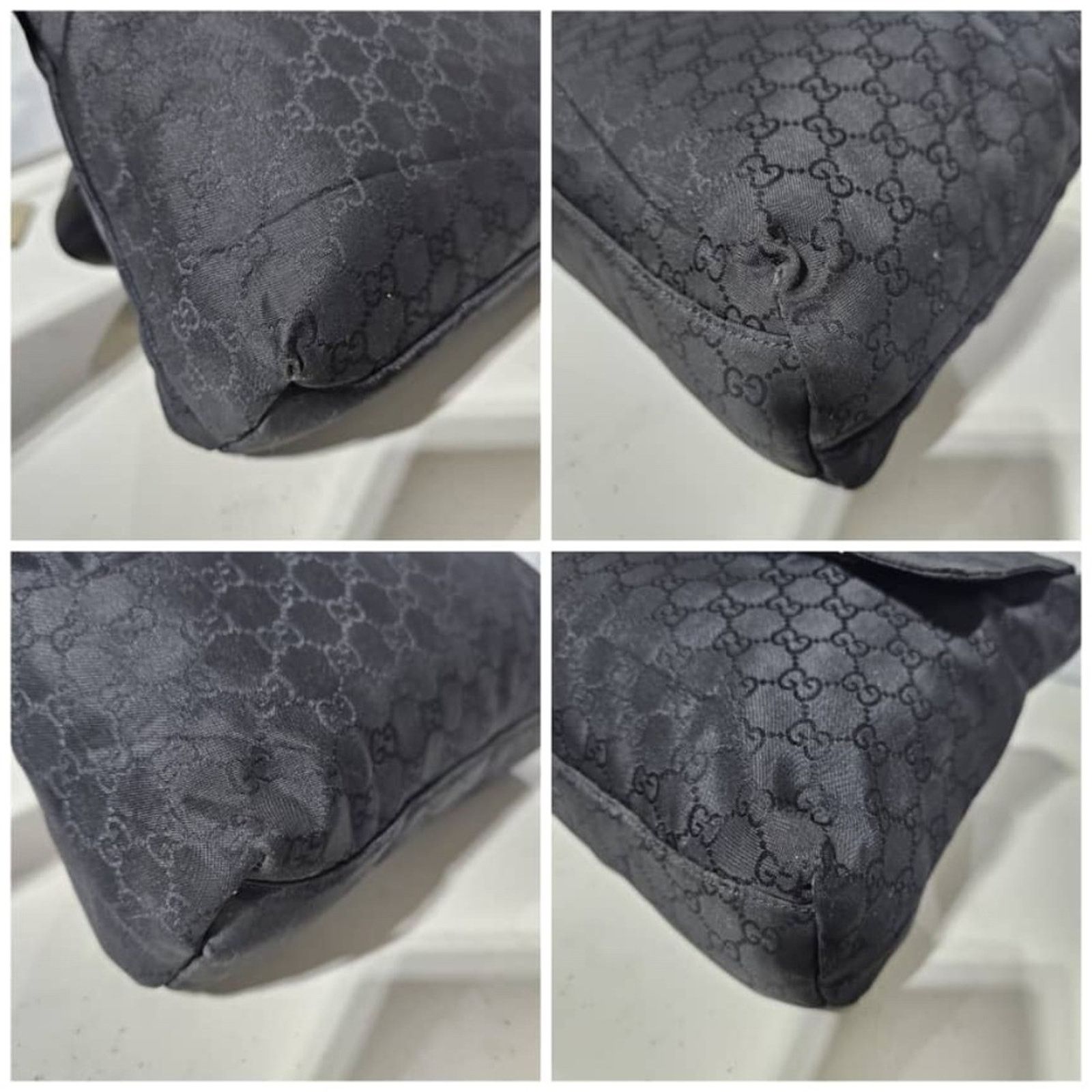 Gucci Authentic Gucci GG Nylon Messenger Bag Black Size ONE SIZE - 9 Thumbnail
