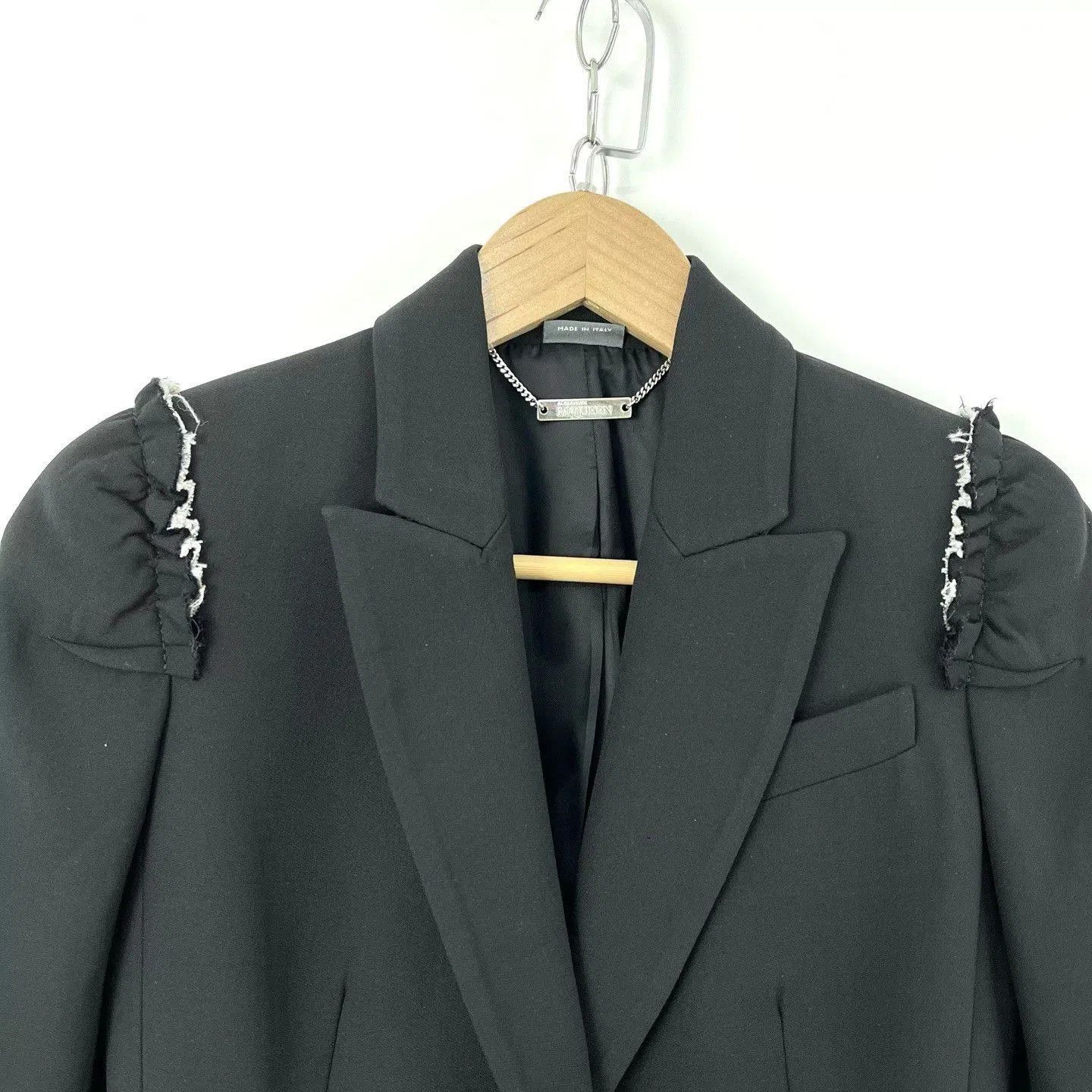 Alexander Wang Alexander Black Lace Waist-Cinched Blazer. Size S / US 4 / IT 40 - 5 Thumbnail