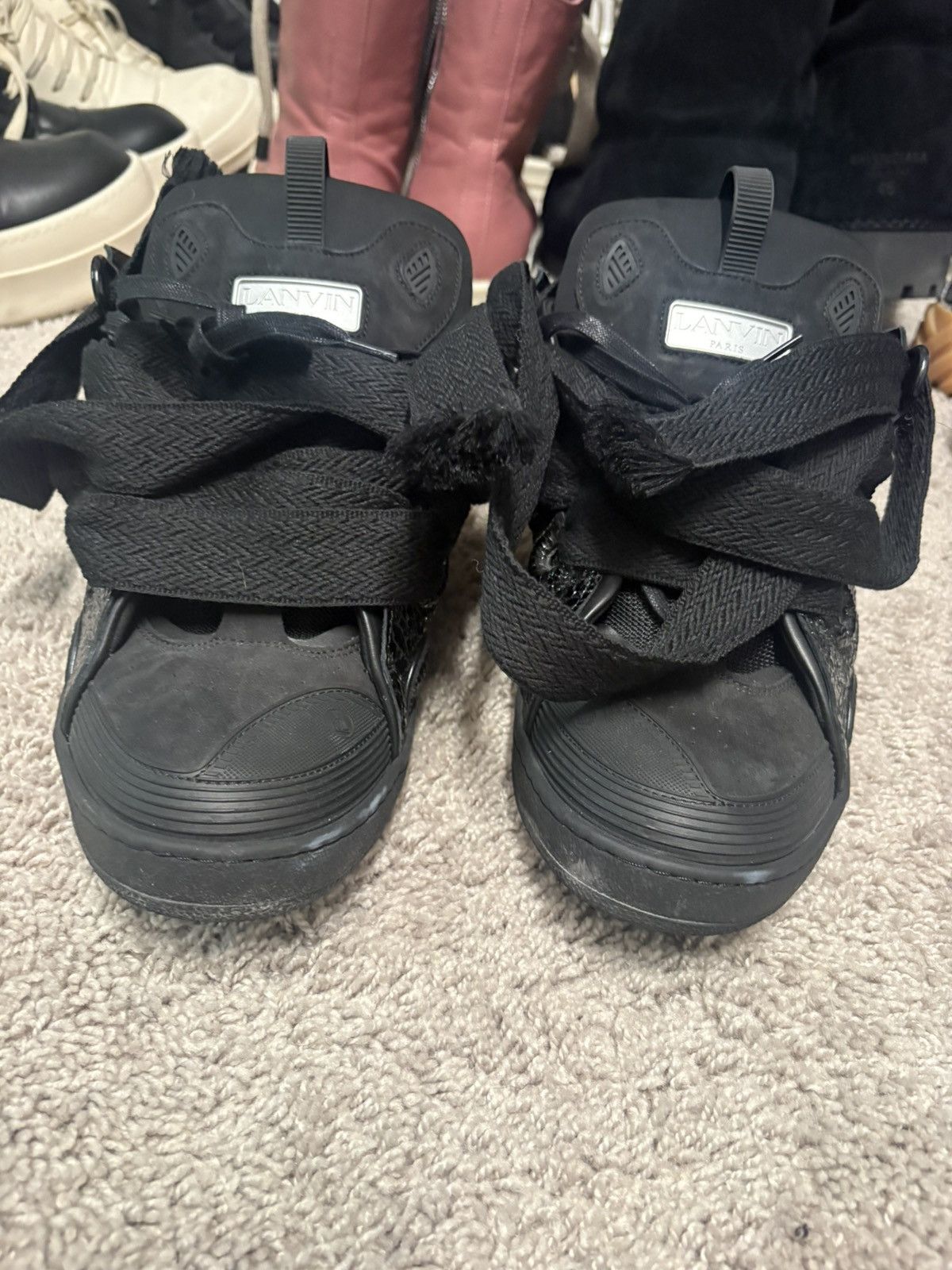 Lanvin Lanvin Curb Sneaker Triple Black | Grailed