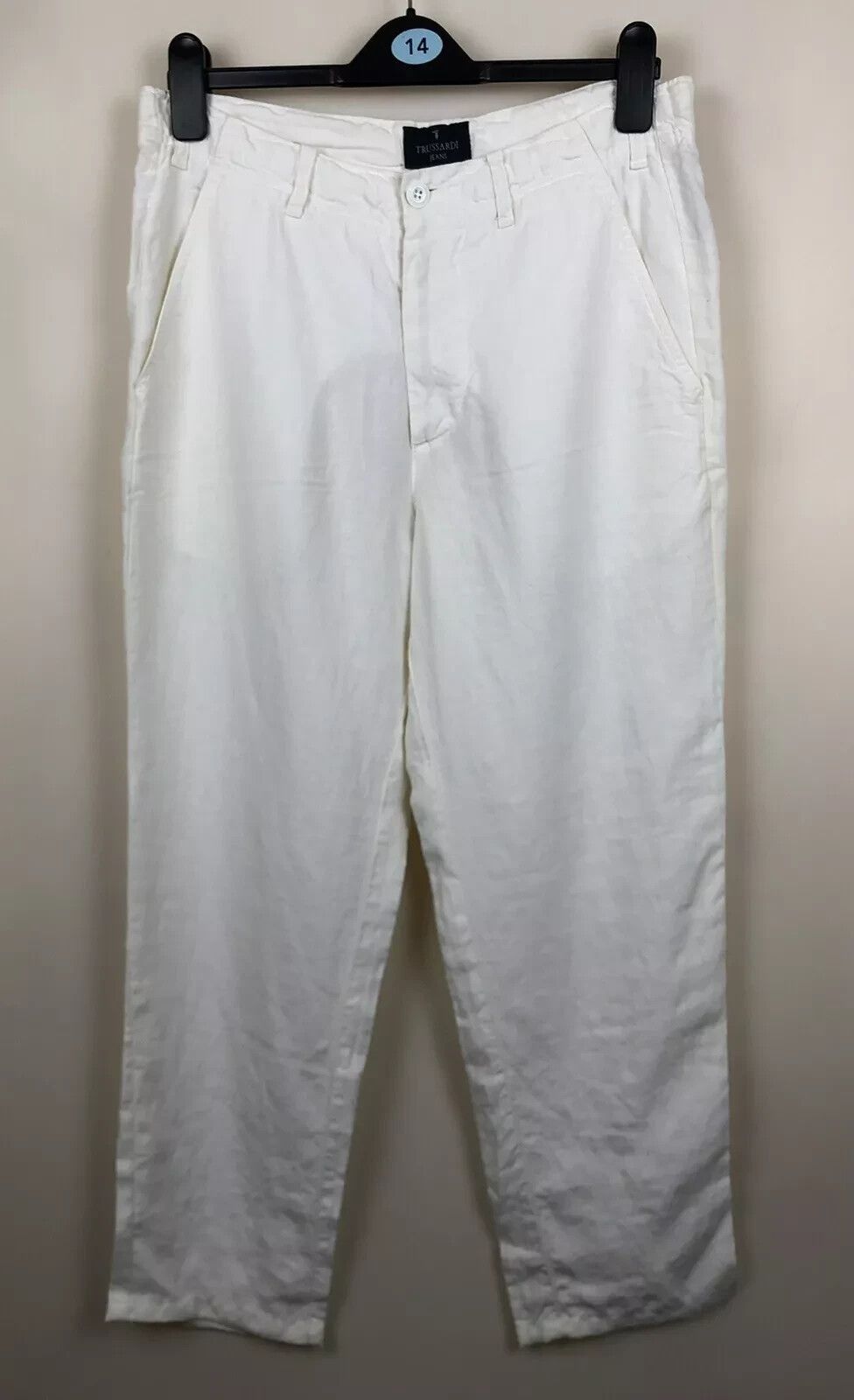 Trussardi Trussardi Jeans Beige Linen Lino Men's Casual Italy Pants Size US 30 / EU 46 - 8 Thumbnail