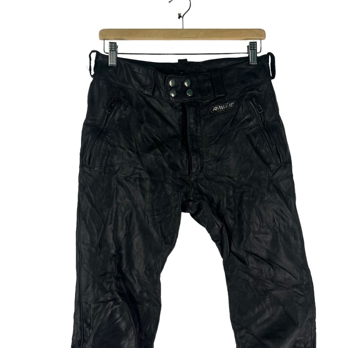 Genuine Leather 🔥Vintage True Leather Racing Pants Inspire Schott Perfecto Size US 32 / EU 48 - 2 Thumbnail