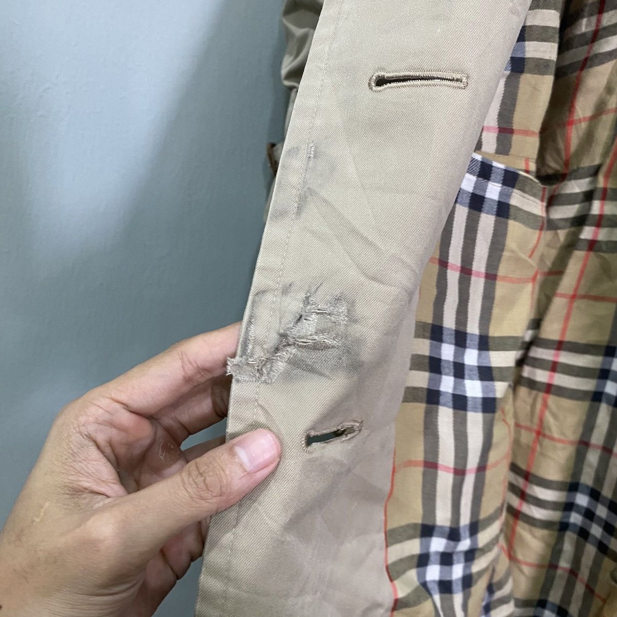 Burberry Vintage Burberrys Nova Check Double Breasted Trench Coat Size US M / EU 48-50 / 2 - 16 Thumbnail