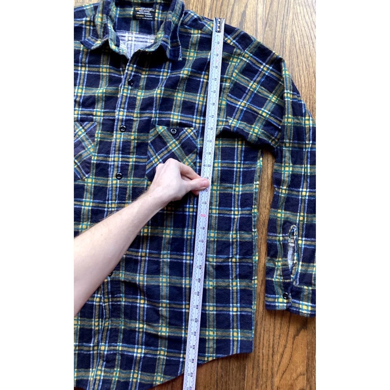 Vintage VINTAGE J. C. Penney Flannel Shirt Mens Large Blue Plaid 80s Cotton Button-Up Long Sleeve Size US L / EU 52-54 / 3 - 7 Thumbnail
