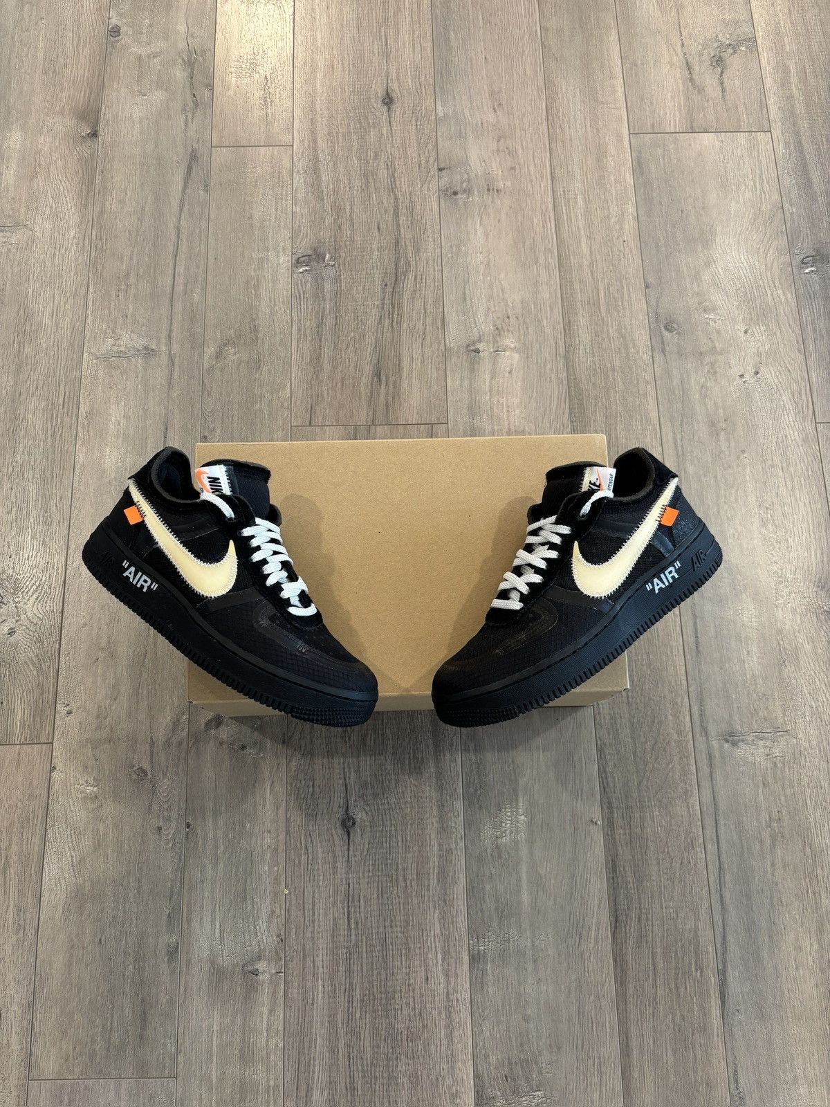 Jordan Brand × Off-White Off White Black Air Force One Size 5.5m/7w Size US 7 / IT 37 - 1 Thumbnail
