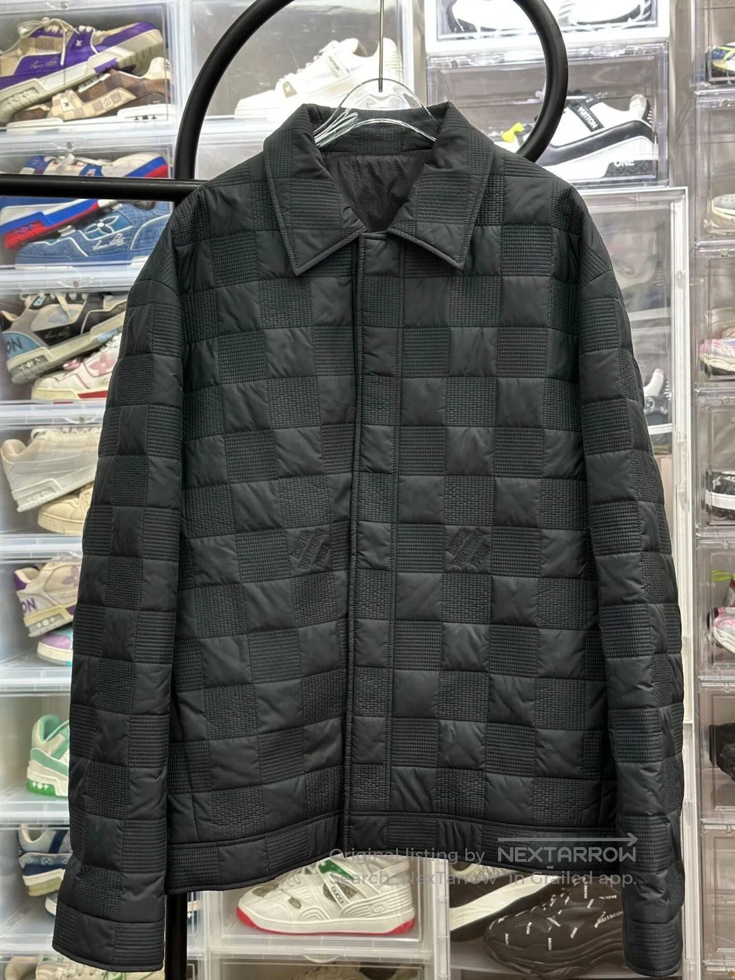 Louis Vuitton black checkered long sleeve jacket for men. Size US L / EU 52-54 / 3 - 1 Thumbnail