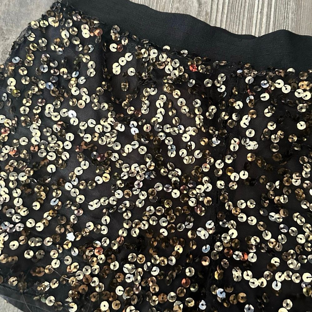 ICON Motorsports AI authentic icon gold and black sequin shorts Size 26" / US 2 / IT 38 - 3 Thumbnail
