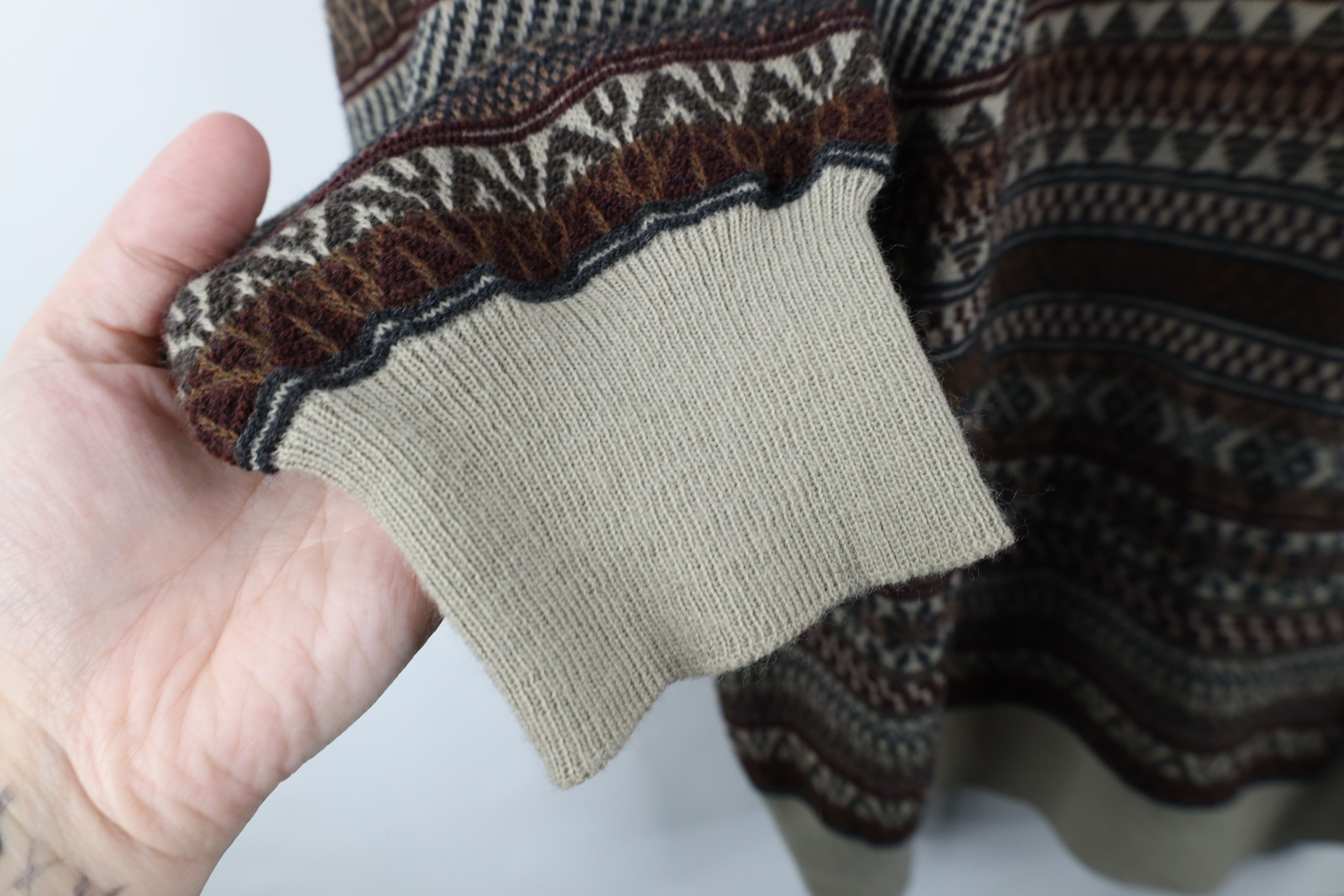 Vintage Vintage 90s Streetwear Fair Isle Knit Collared Sweater Size US XXL / EU 58 / 5 - 4 Thumbnail