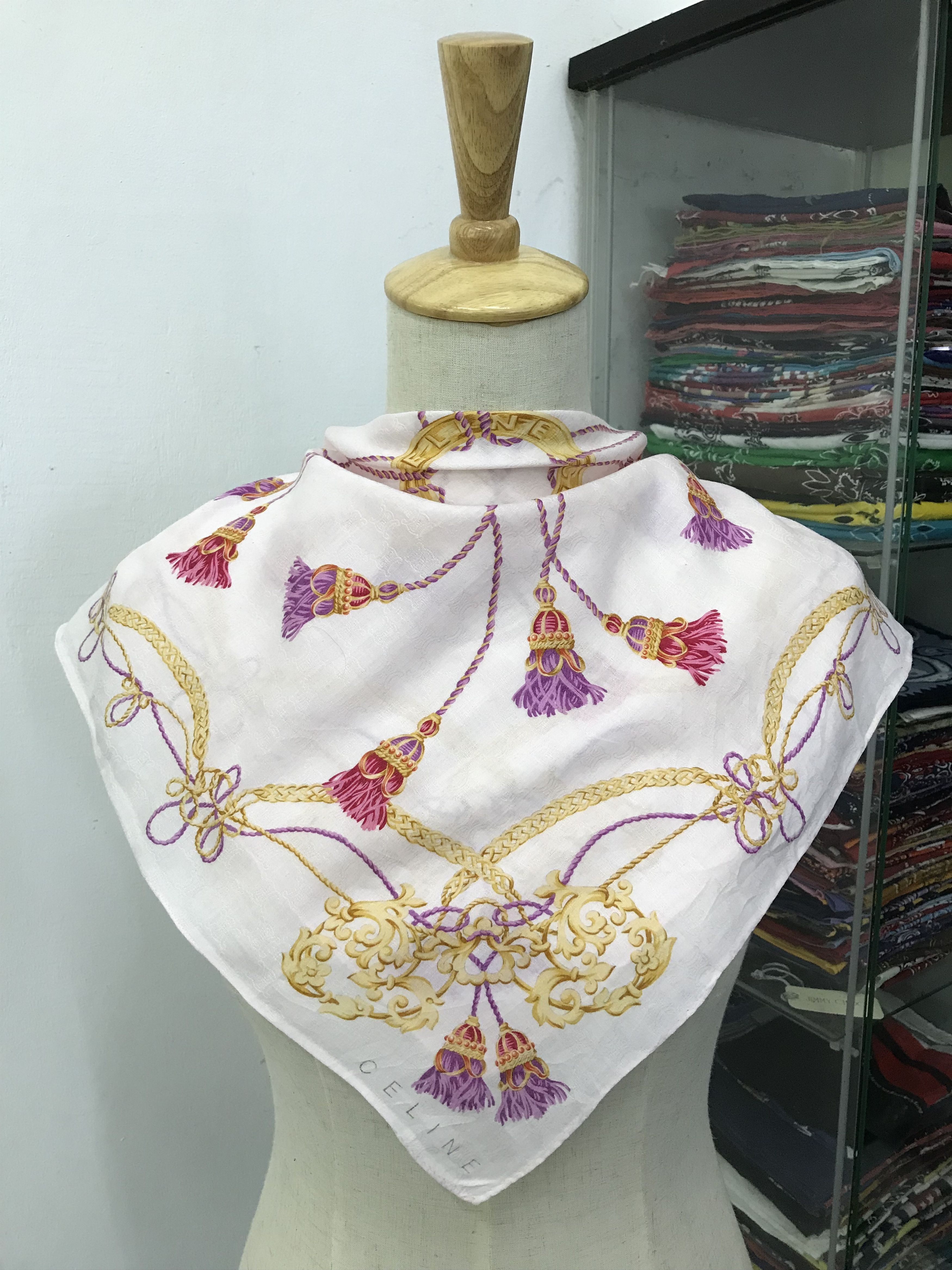 Celine × Vintage Celine Bandana / Handkerchief / Neckerchief - S2500 Size ONE SIZE - 3 Thumbnail