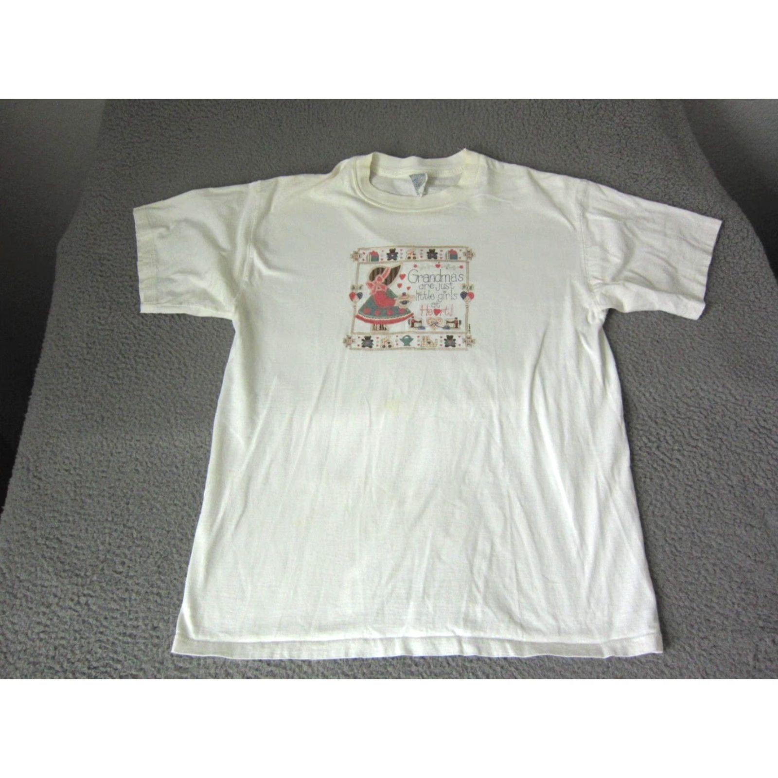 Vintage VINTAGE Genuine Shirt Men L White 90s 80s Tee Logo Cotton Jersey Crew Neck Short Sleeve Casual Gma Cottage Core 1990-1999 Mens T-Shirt Size US L / EU 52-54 / 3 - 2 Thumbnail