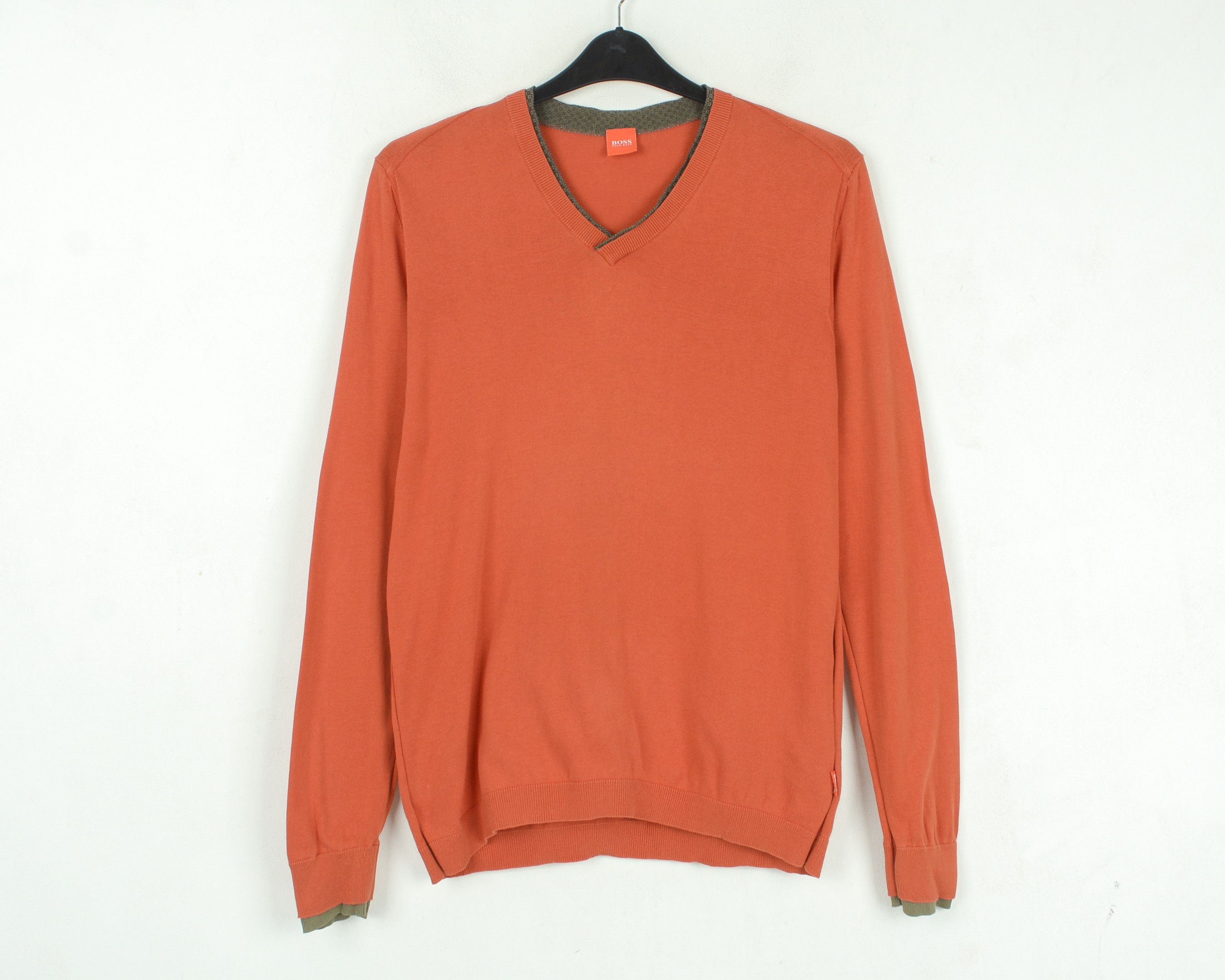 Hugo × Hugo Boss Orange Label Cotton Sweater Sweatshirt V Neck Pullover Size US M / EU 48-50 / 2 - 1 Thumbnail