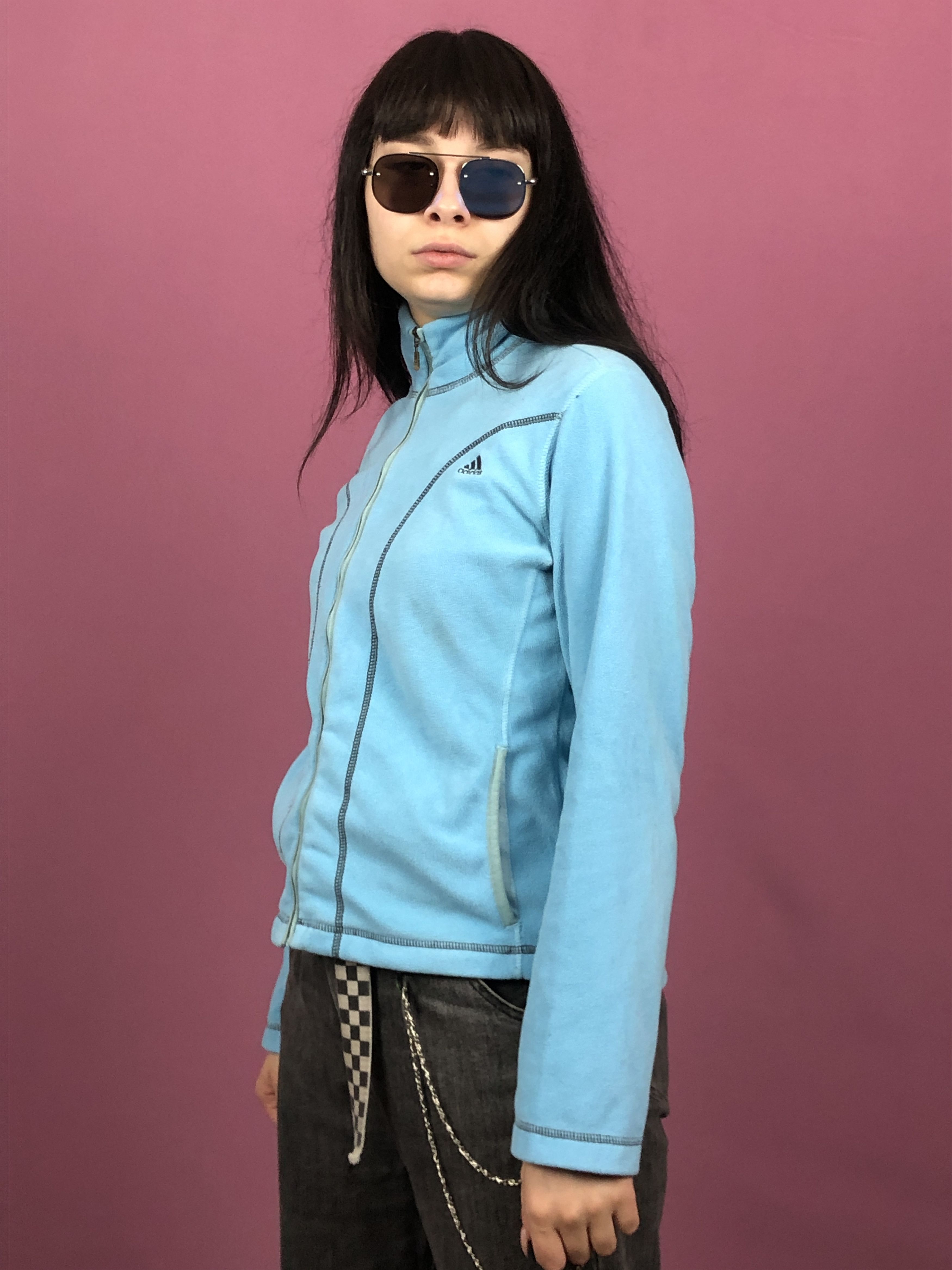 Adidas × Vintage Adidas Vintage Women's Full Zip Fleece - M Size M / US 6-8 / IT 42-44 - 2 Thumbnail