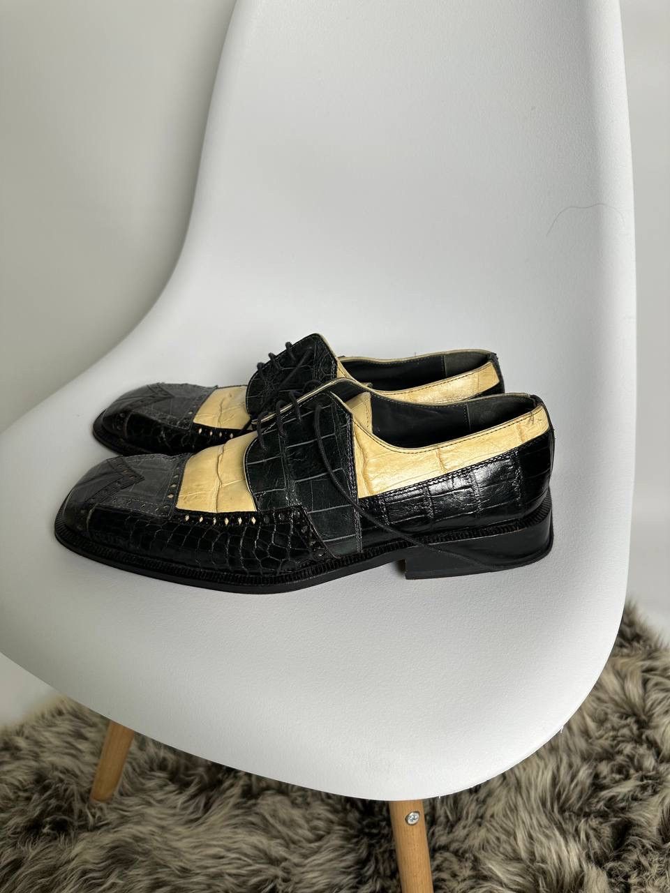 Leather × Vintage Vintage Crocodile Skin Leather Shoes Size US 12 / EU 45 - 5 Thumbnail