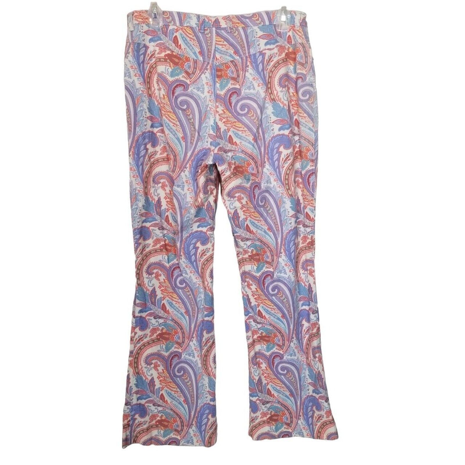 Escada Escada Paisley Print High Waist Pants Size 40 Designer Artsy Size 29" - 7 Thumbnail