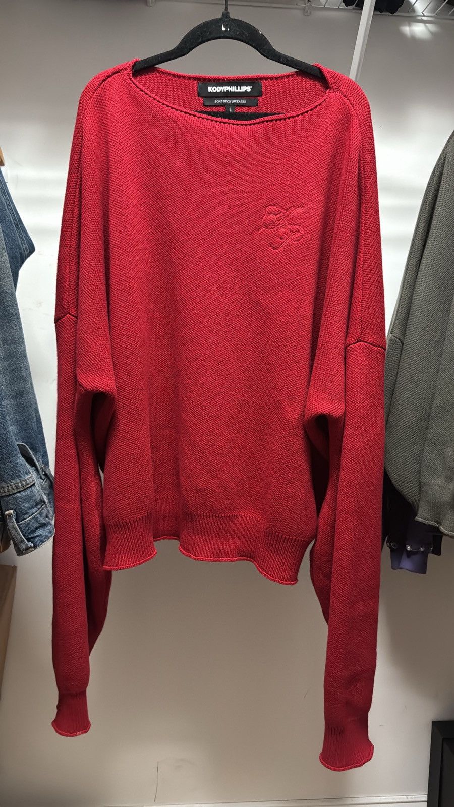 Kody Phillips Kody Phillips red boatneck sweater Size US L / EU 52-54 / 3 - 1 Thumbnail