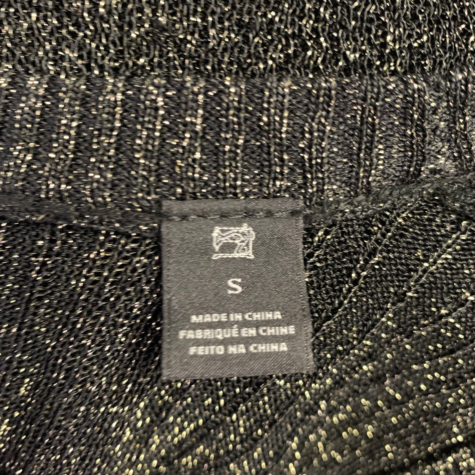 Scotch & Soda Size S Starwatcher Black Gold Knit Ribbed Layered Dress Size S / US 4 / IT 40 - 5 Thumbnail