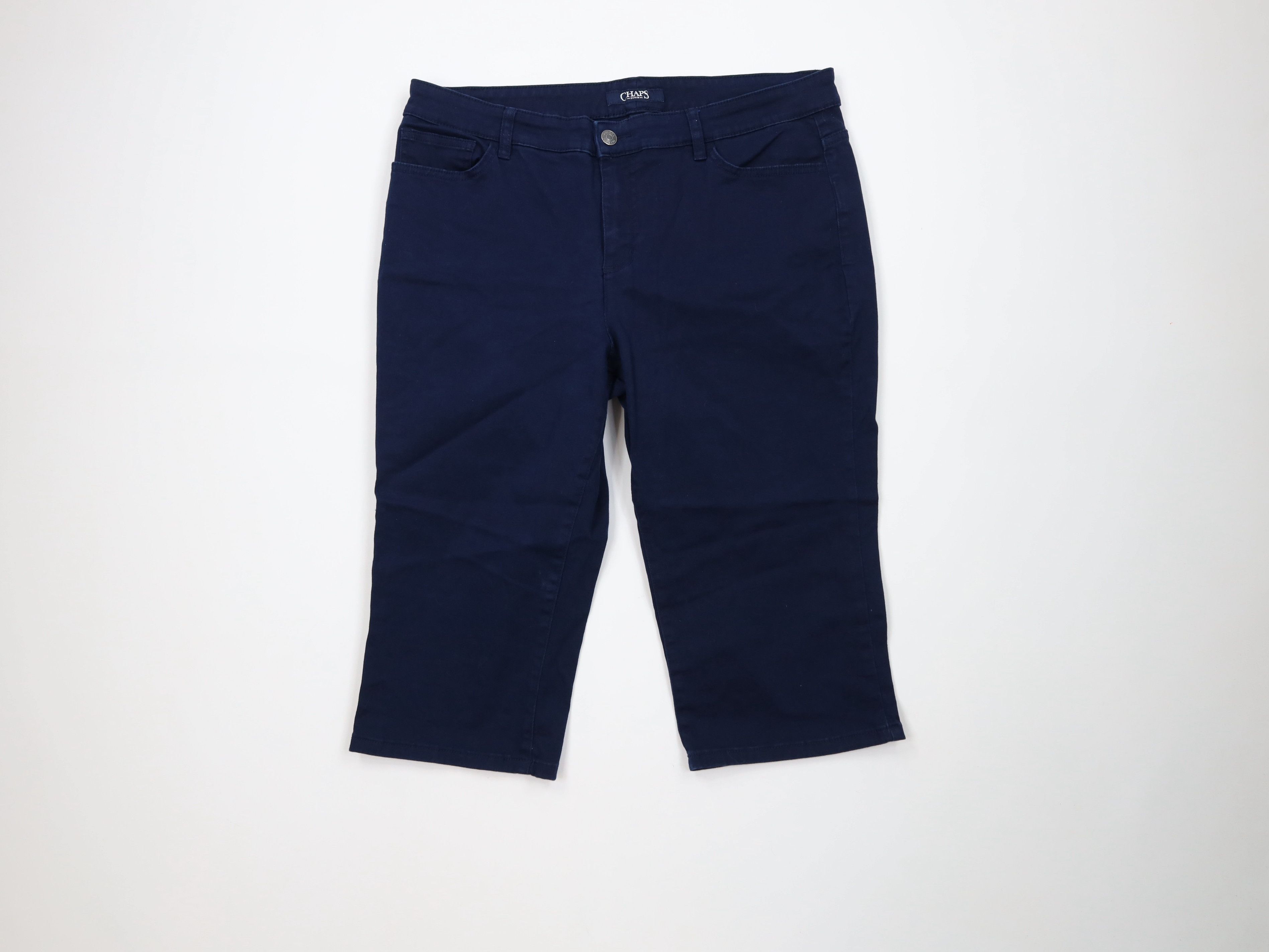 Chaps Vintage Y2K Chaps Stretch Chinos Capris Pants Navy Blue Size 34" / US 12 / IT 48 - 1 Thumbnail