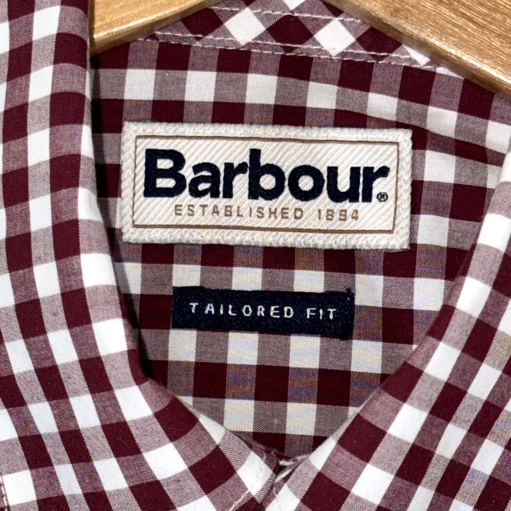 Barbour Barbour Shirt Mens Small Red White Gingham Tailored Fit Button Down Cotton Size US M / EU 48-50 / 2 - 6 Thumbnail
