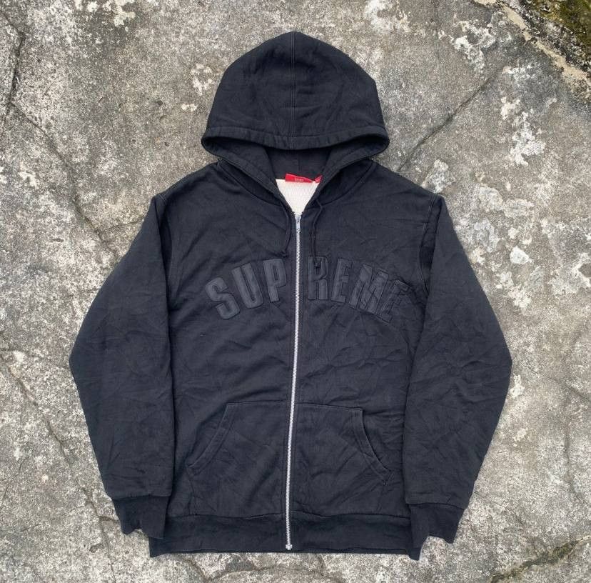 Supreme Supreme Arc Logo Thermal Zip Up Hoodie 2009 | Grailed