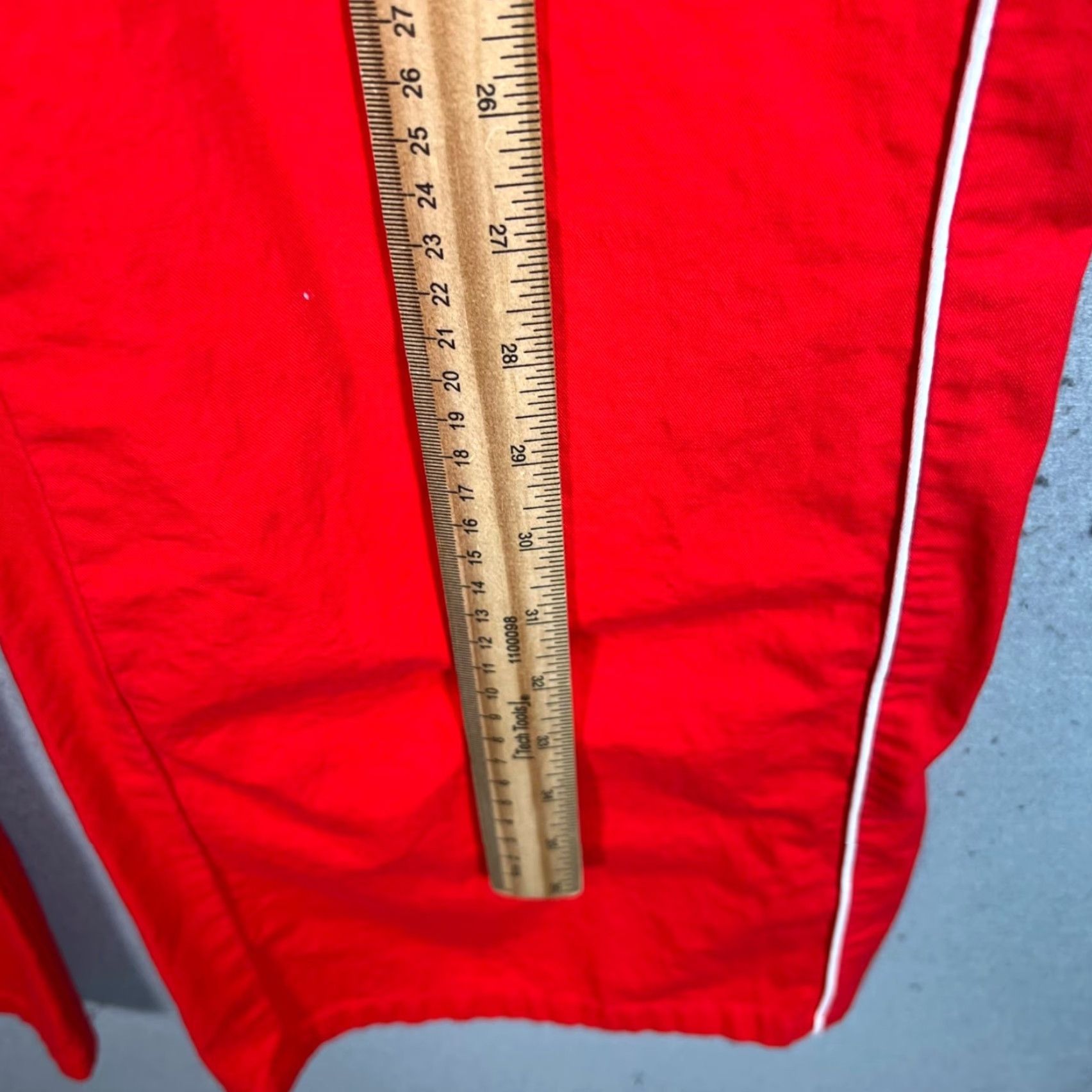 Bdg BDG Womens Red Wide Leg Track Pants With White Piping Size 12 Size 34" / US 12 / IT 48 - 7 Thumbnail