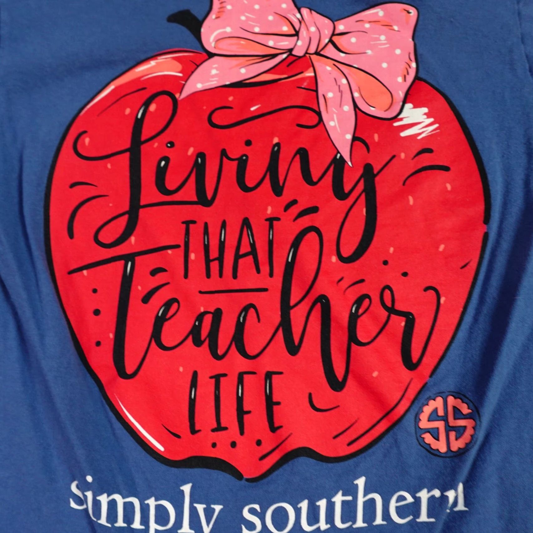 Doublet Simply Southern Shirt Small Blue Double Sided Living That Teachers Life Shirt Women S Blue Double-Sided Teacher Theme Size S / US 4 / IT 40 - 2 Thumbnail