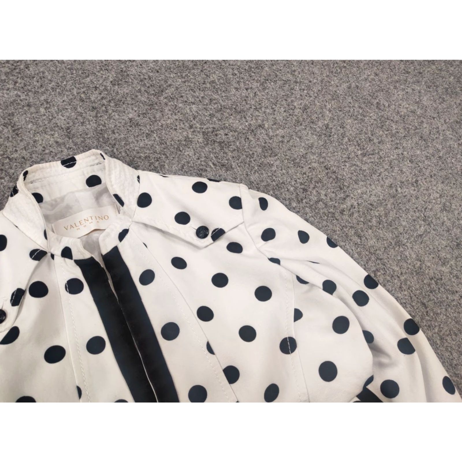 Valentino Valentino Valentino Roman Vintage Blazer Jacket Cotton White Black Polka Dots Size M / US 6-8 / IT 42-44 - 7 Thumbnail