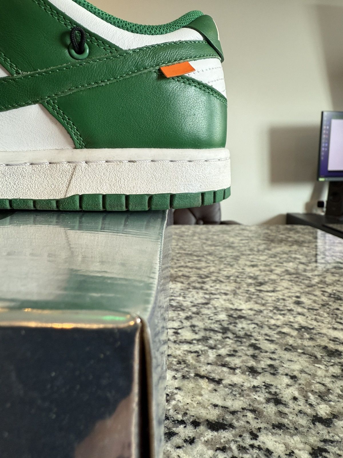 Nike × Off-White Dunk Low Off White Pine Green Size US 9 / EU 42 - 8 Thumbnail