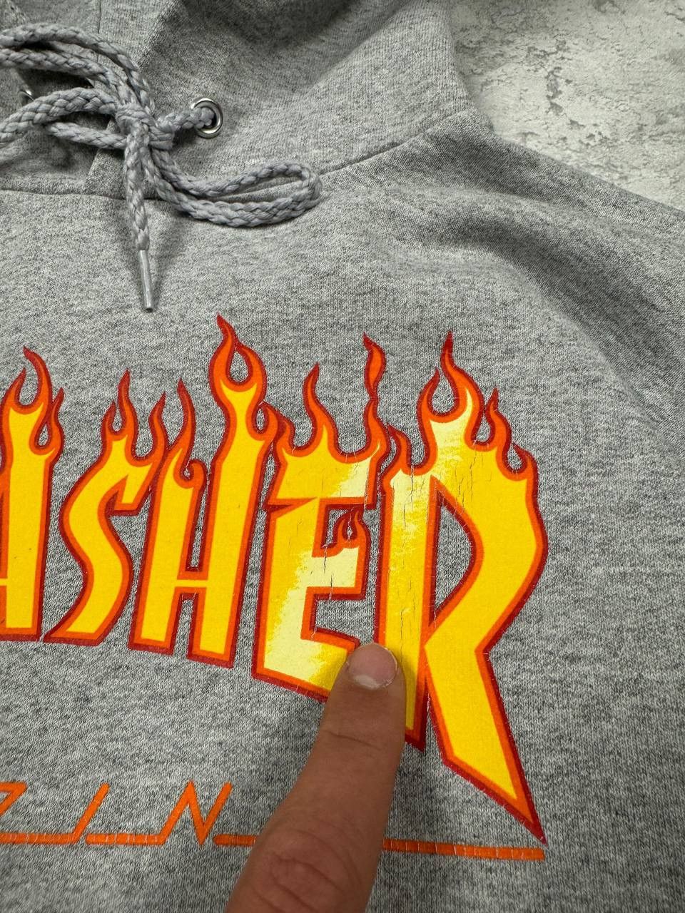 Thrasher Vintage Gray Thrasher Hoodie Big Logo Size S Size US S / EU 44-46 / 1 - 14 Thumbnail
