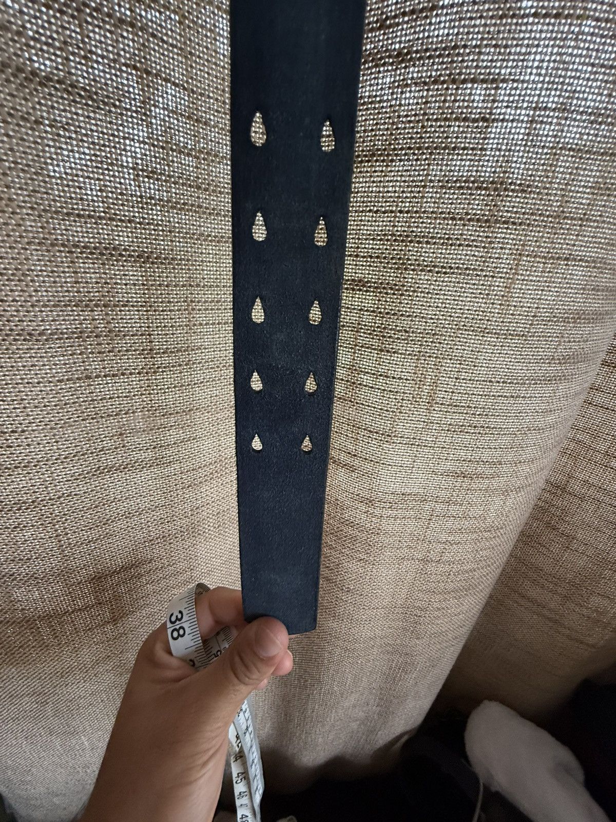 Other 1.5" Indigo Leather Japanese Double Prong Quick Release Belt Size 32 - 4 Thumbnail