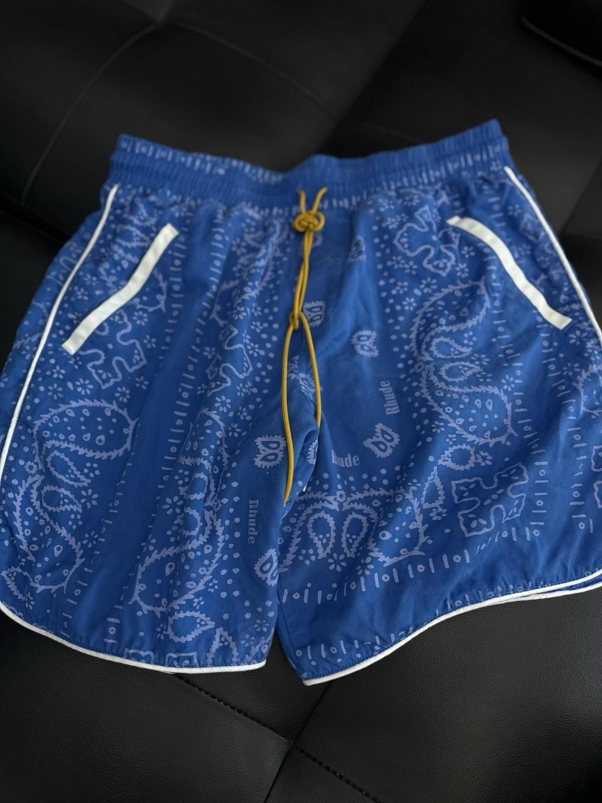 Rhude Rhude Logo Shorts Blue White Summer 100% Authentic (Large) Size US 34 / EU 50 - 2 Thumbnail