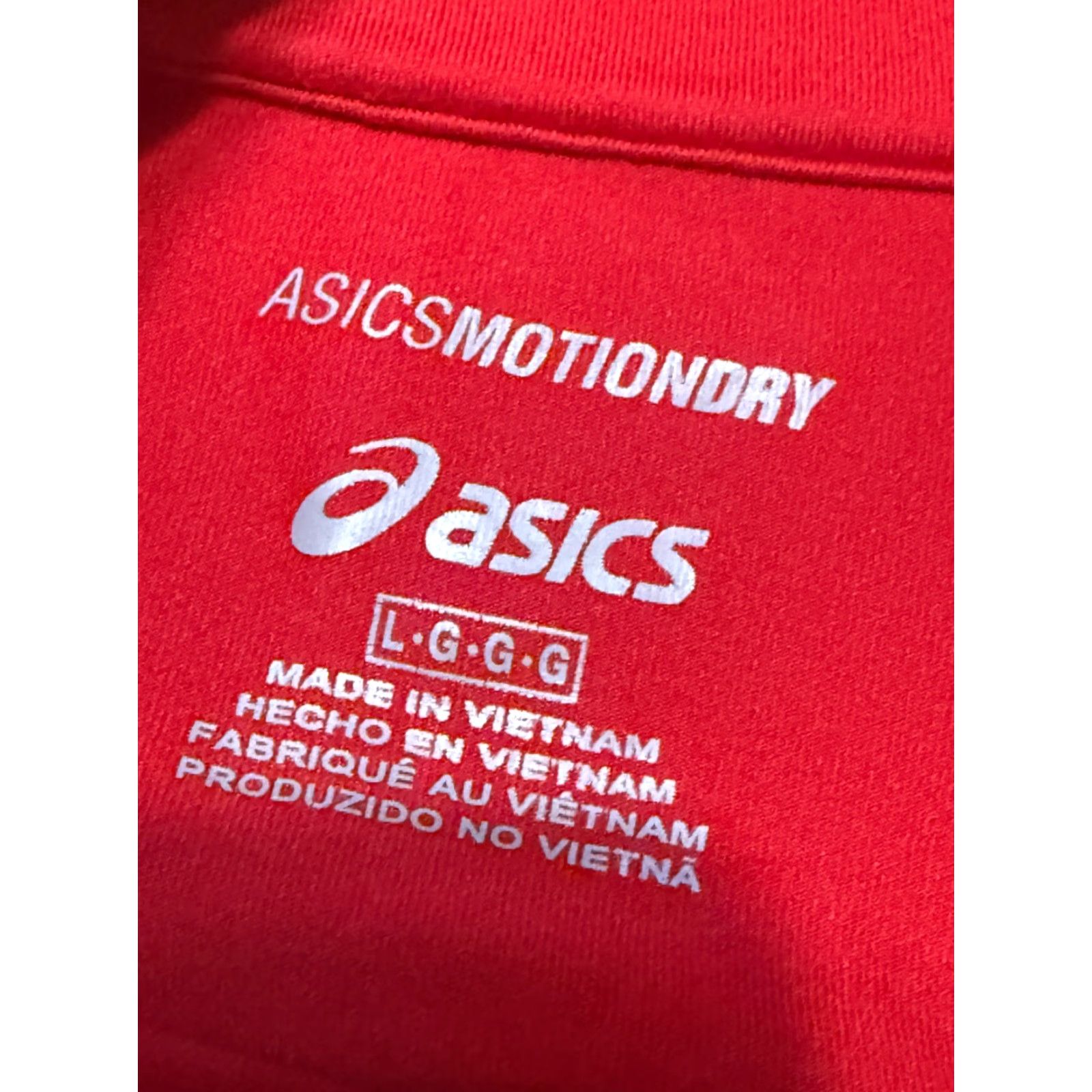 Asics ASICS Shirt Women's Large, Red Gray, Long Sleeve, Athletic Wear, Asicsmotiondry, Regular, T-Shirt, Modern, Basic, Fall Spring Summer, Mens/Womens? Size L / US 10 / IT 46 - 5 Thumbnail