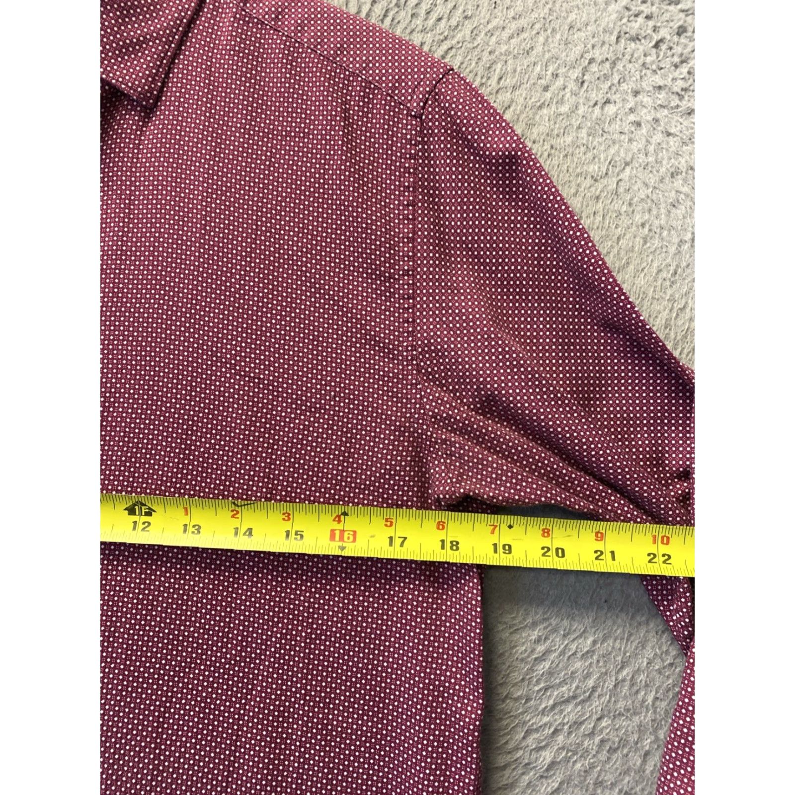 Ted Baker Ted Baker Shirt Men’s Size M Slim Cotton Red Geometric Button-Up Long Sleeve Casual Party/Cocktail Travel 3 M Mens Regular Red Ted Baker Size US S / EU 44-46 / 1 - 6 Thumbnail
