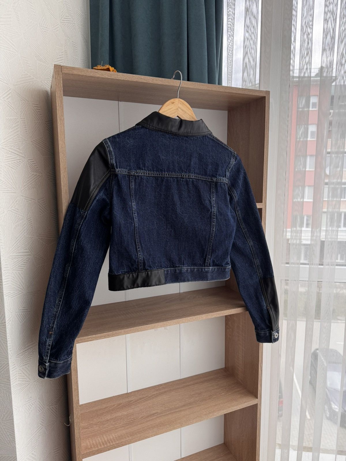 Alexander McQueen × MCQ × McQ Alexander McQueen MCQ by Alexander Mcqueen W' Cropped Leather-Paneled Jacket Size S / US 4 / IT 40 - 9 Thumbnail