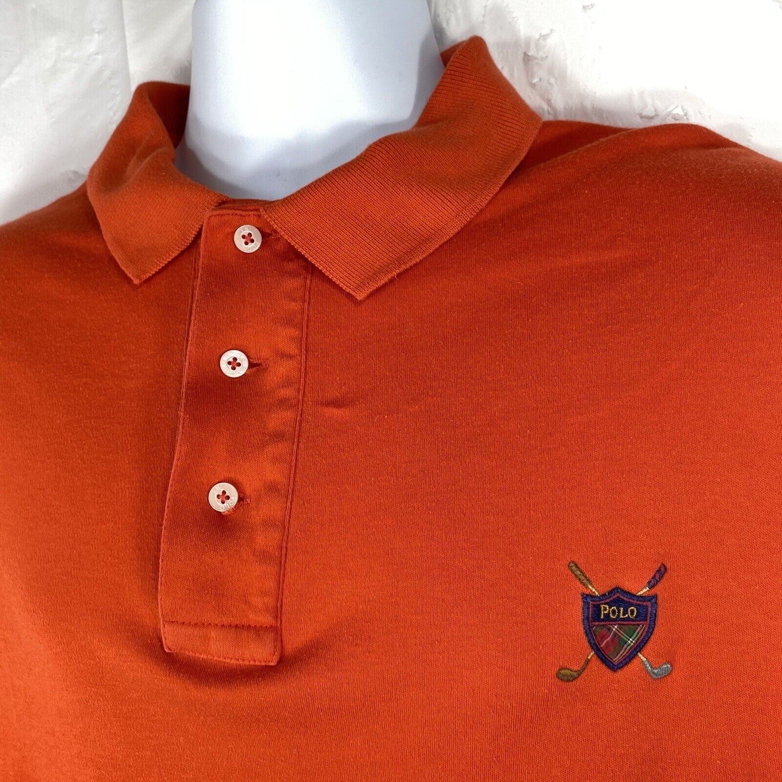 Ralph Lauren Vintage Polo by Ralph Lauren Orange Polo Shirt Golf Wolf Run Size US XL / EU 56 / 4 - 2 Thumbnail