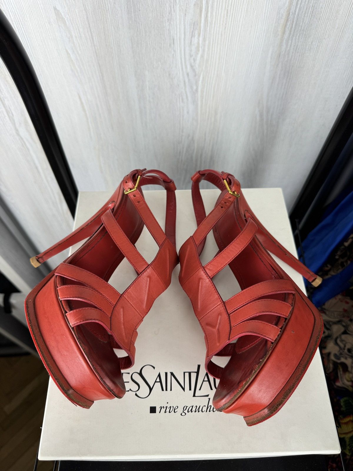 Yves Saint Laurent Yves Saint Laurent Rive Gauche Riveg 105 Platform Sandals Size US 9.5 / IT 39.5 - 10 Thumbnail