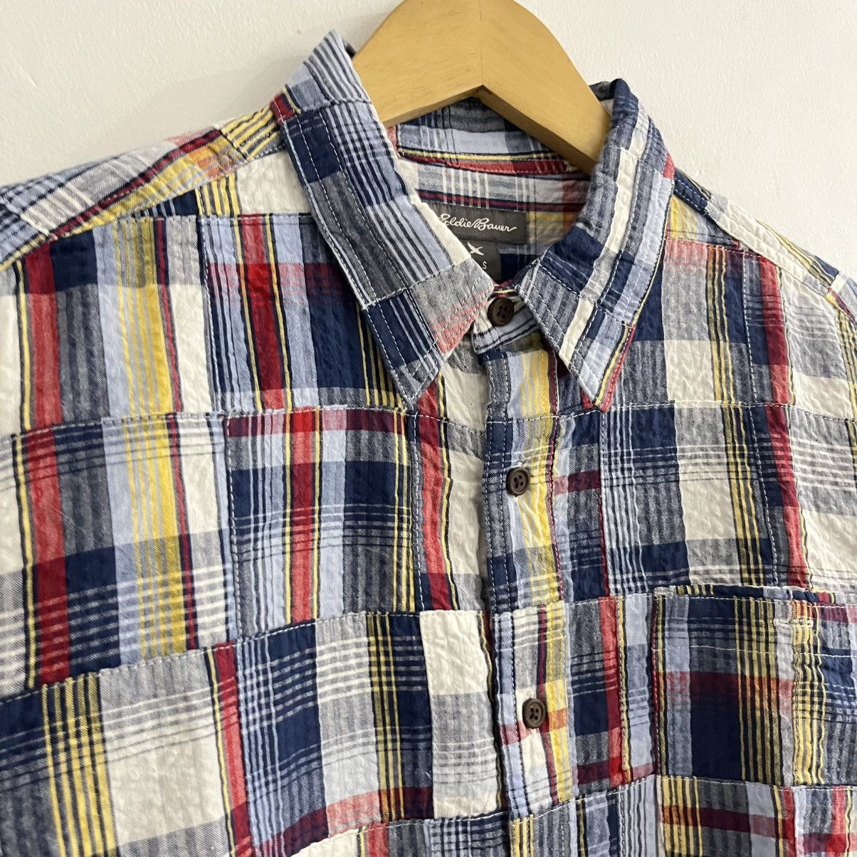 Japanese Brand Eddie Bauer Patchwork Button Up Shirt Size US S / EU 44-46 / 1 - 3 Thumbnail