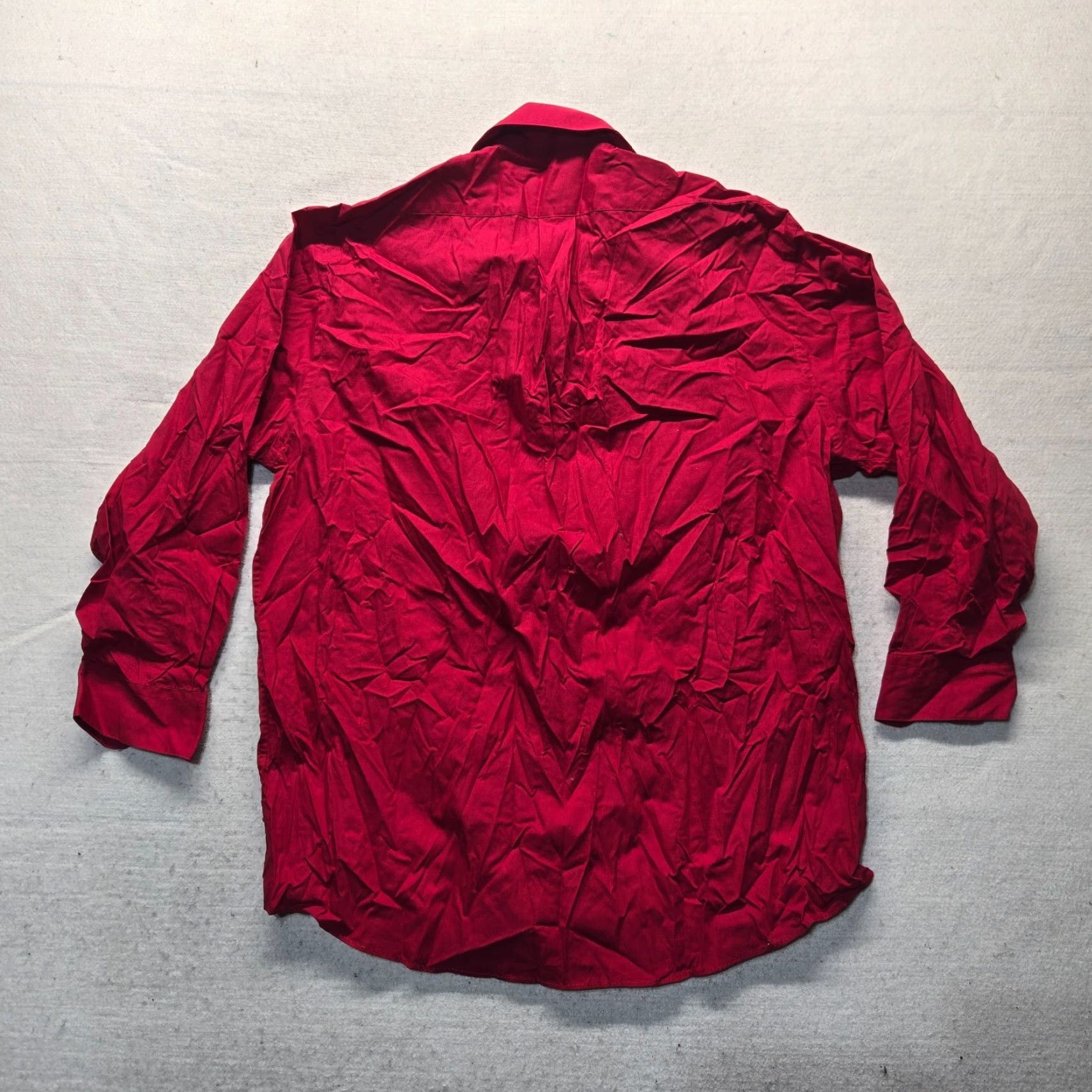 Alexander Julian Alexander Julian Colours Solid Red Long Sleeve Button Up Dress Shirt XL Mens Front Collared Button-Down 17 in Red Colorful 90s (if applicable) Size US XL / EU 56 / 4 - 7 Thumbnail