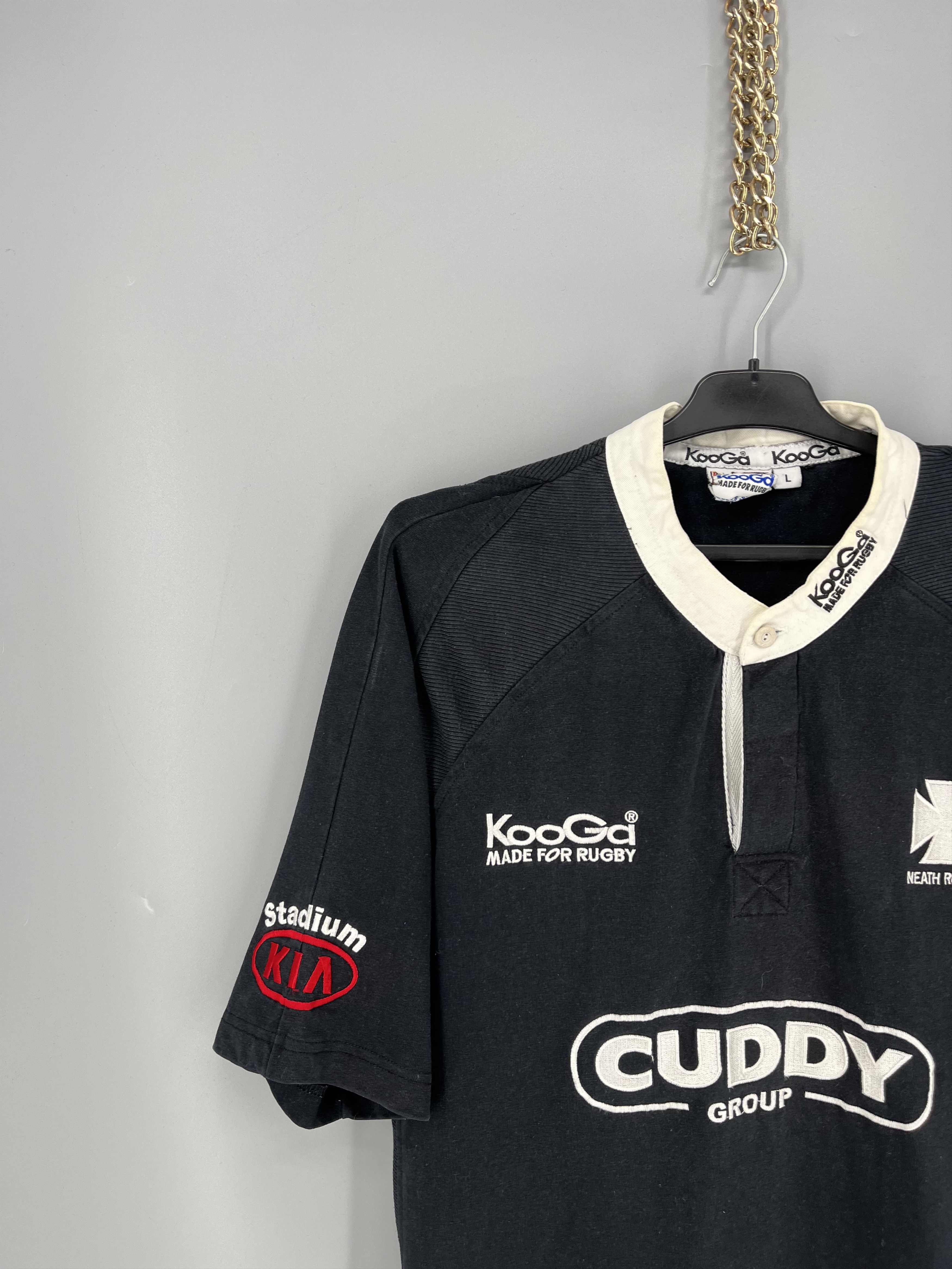 Vintage Official Kooga Neath home rugby shirt from the 2003/04 Size US L / EU 52-54 / 3 - 4 Thumbnail