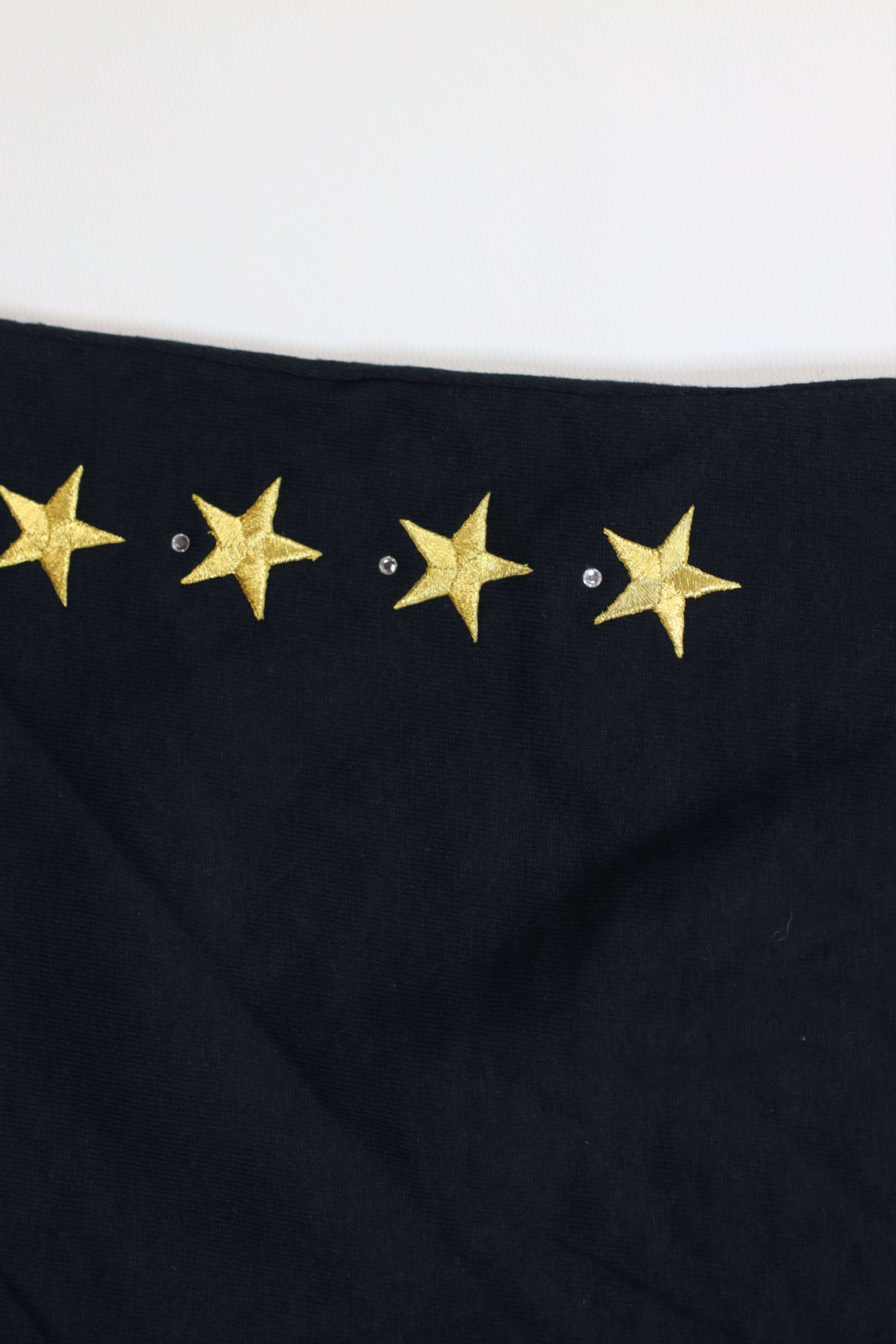 Vintage Vintage 90s Streetwear Sequin Star Cotton Shorts Black USA Size 28" / US 6 / IT 42 - 5 Thumbnail