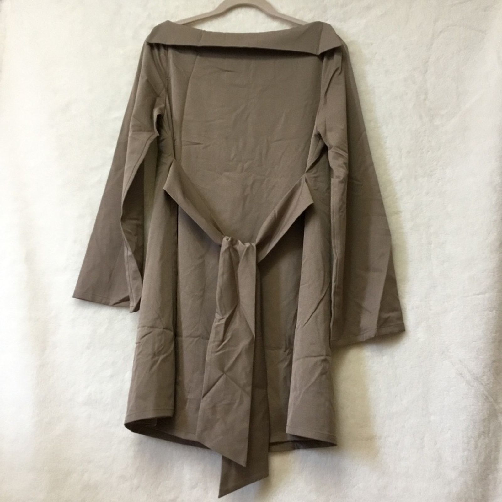 Other Mocha Kimono Sleeve Mini Dress with Waist Tie Size S / US 4 / IT 40 - 7 Thumbnail
