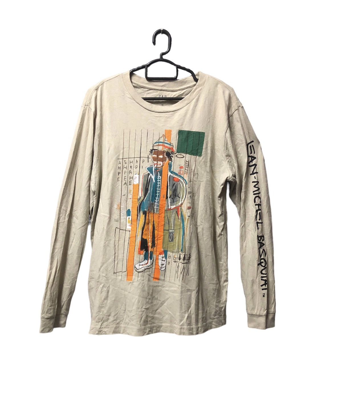 If Six Was Nine × Jean-Michel Basquiat Vintage Jean Michel Basquiat x Gap Long Sleeve Tee Shirt Size US XS / EU 42 / 0 - 7 Thumbnail