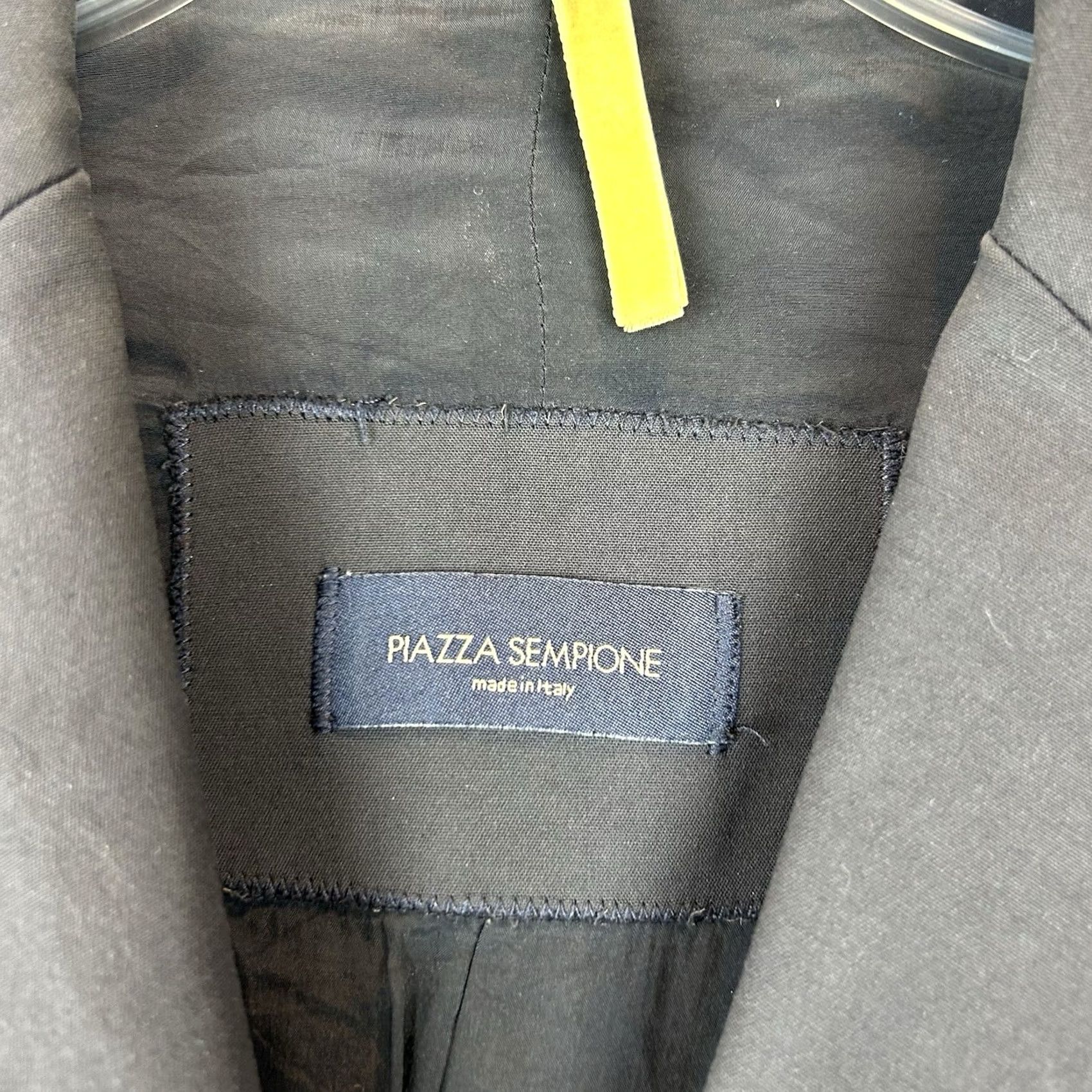 Piazza Sempione Piazza Sempione Blazer Womens 10 Black Solid Single-Breasted 3-Button Jacket Knit/Cotton Blend Capstone? Size L / US 10 / IT 46 - 3 Thumbnail