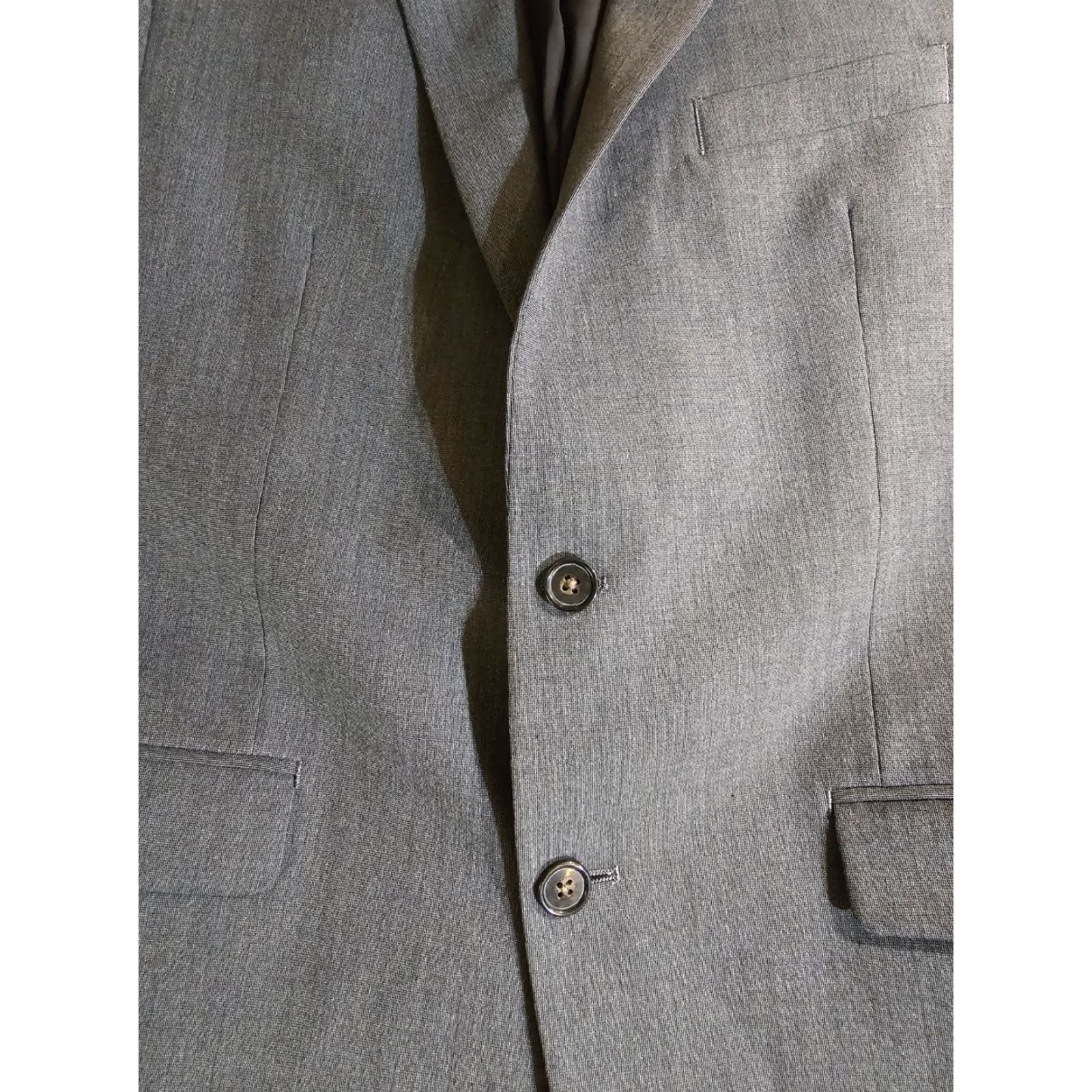 Chaps VINTAGE CHAPS By RALPH LAUREN Signature 2 Pc Solid Grey Suit Mens Sz 42 Reg 36x30 Pants Size 42R - 5 Thumbnail