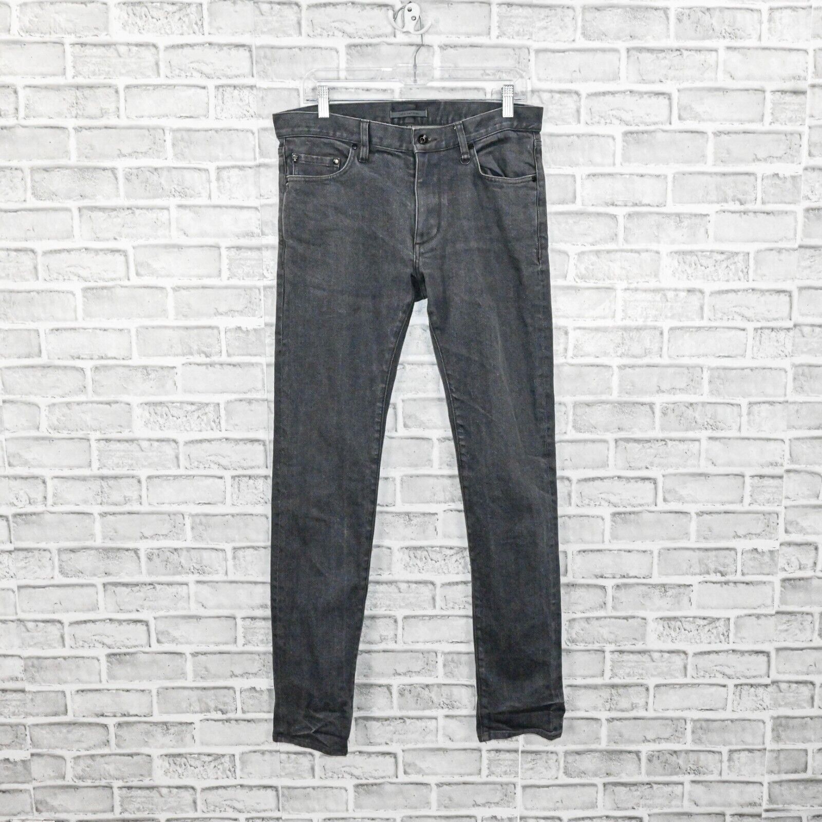 John Varvatos John Varvatos Collection Grey washed denim Jeans skull stud Size US 31 - 1 Thumbnail