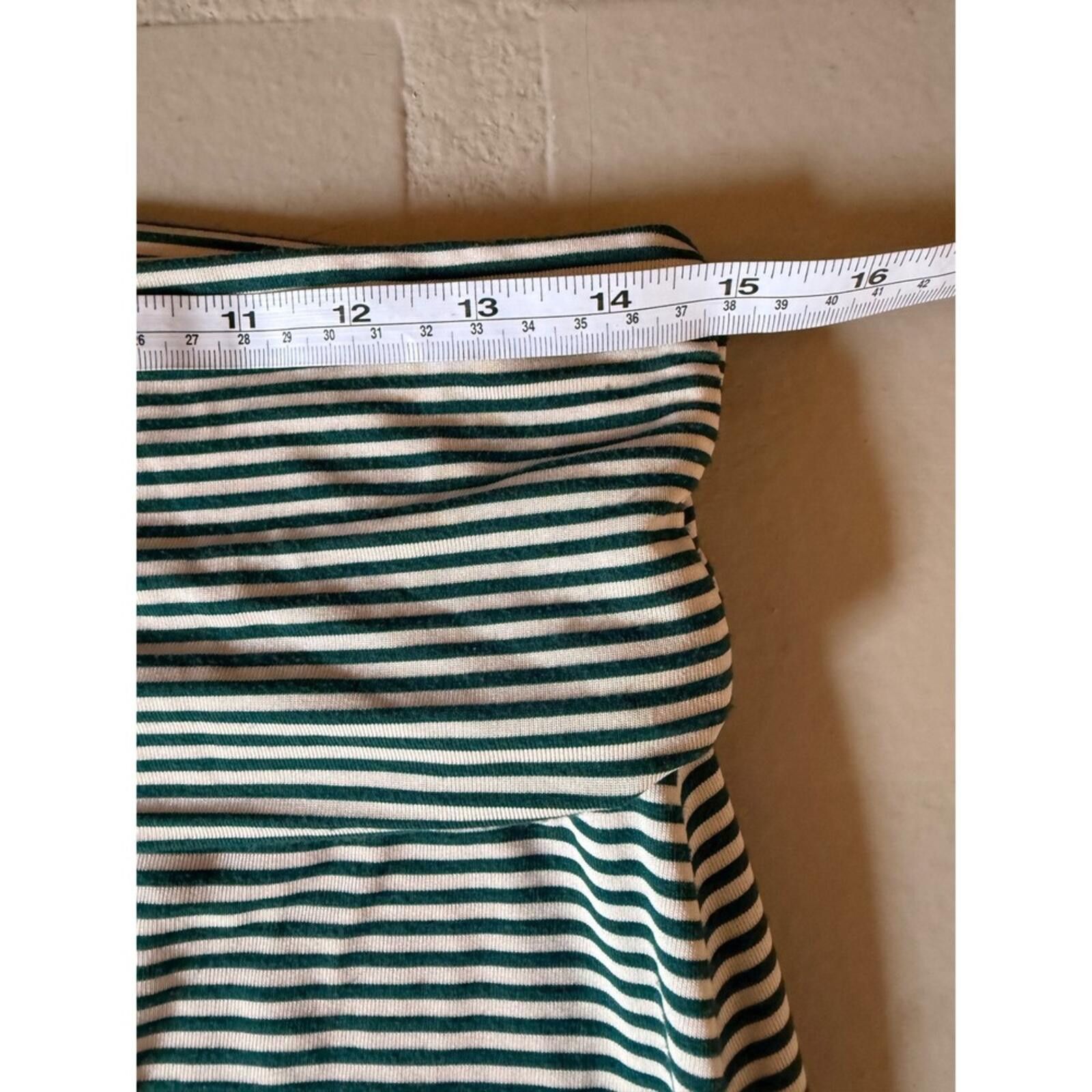 KAVU KAVU Womens Green White Striped Fold Over Maxi Skirt XS Size 26" / US 2 / IT 38 - 10 Thumbnail
