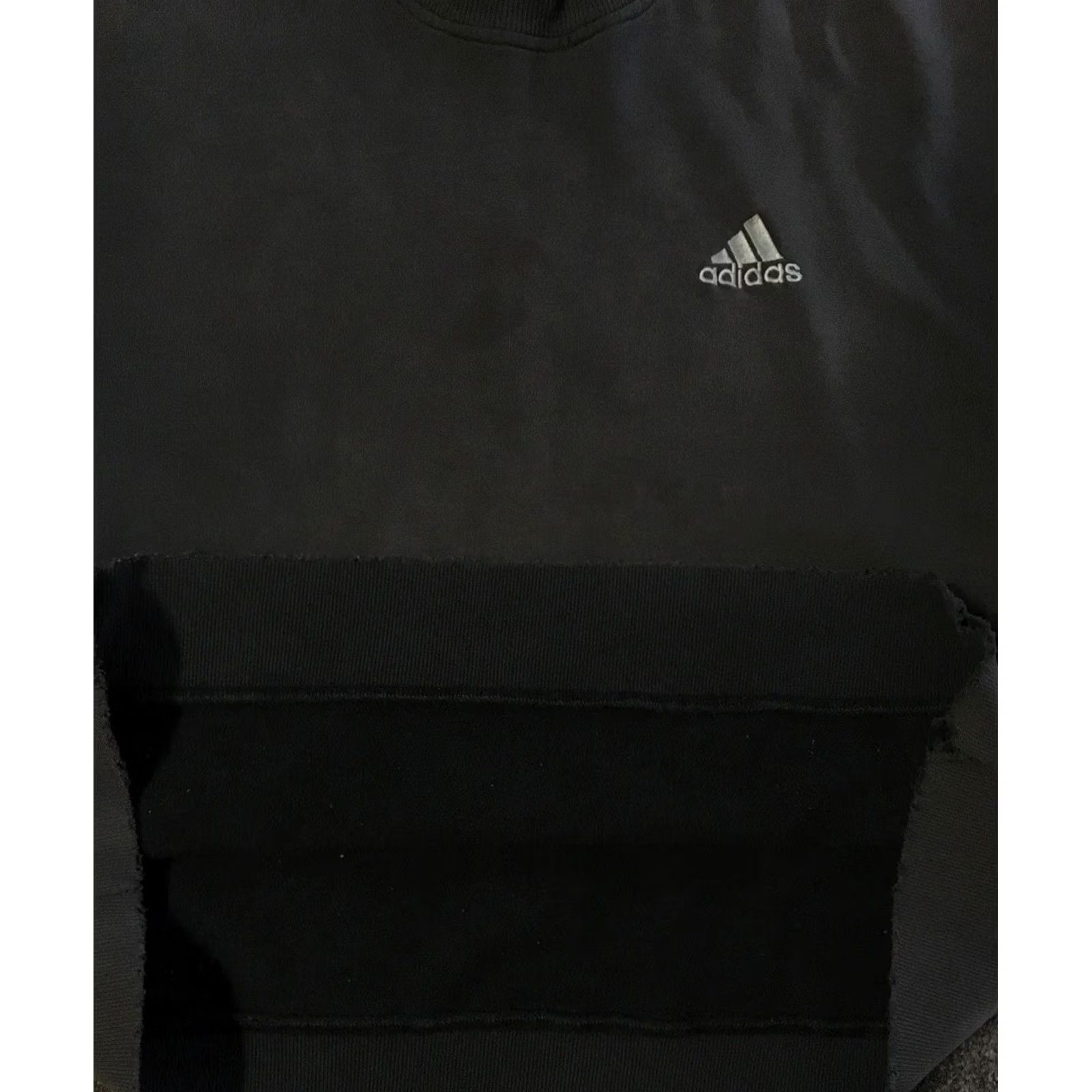 Adidas VINTAGE Adidas Thrashed Faded Distress Sweatshirt XL Boxy Grunge Surf Skate Punk Hoodie Men XL Black Trefoil Shirt Size US XL / EU 56 / 4 - 4 Thumbnail