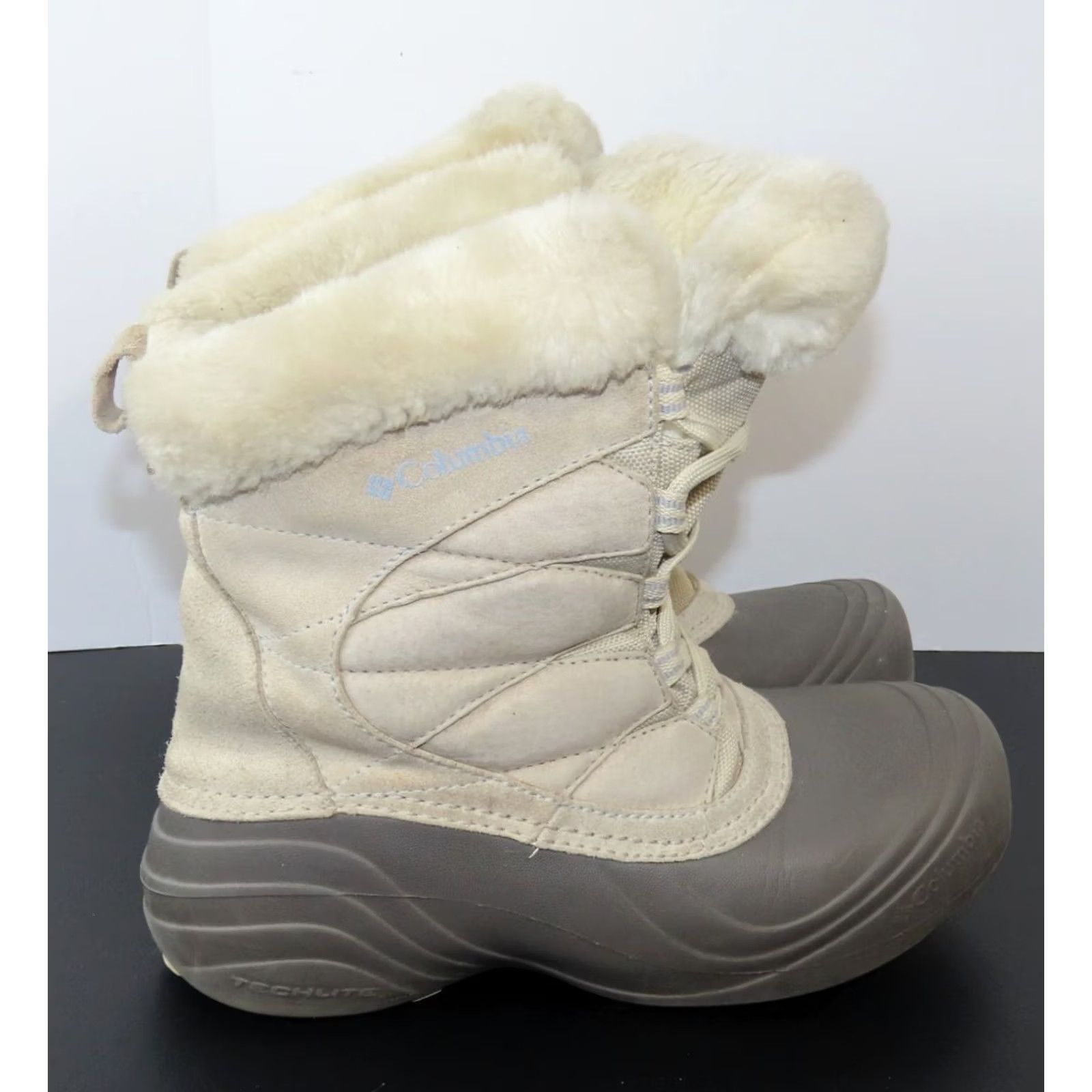 Vintage Columbia Women’s Sierra Summette Insulated Winter Boots Shoe Flat Heel Ankle Waterproof Beige 9 US Size US 7 / IT 37 - 2 Thumbnail