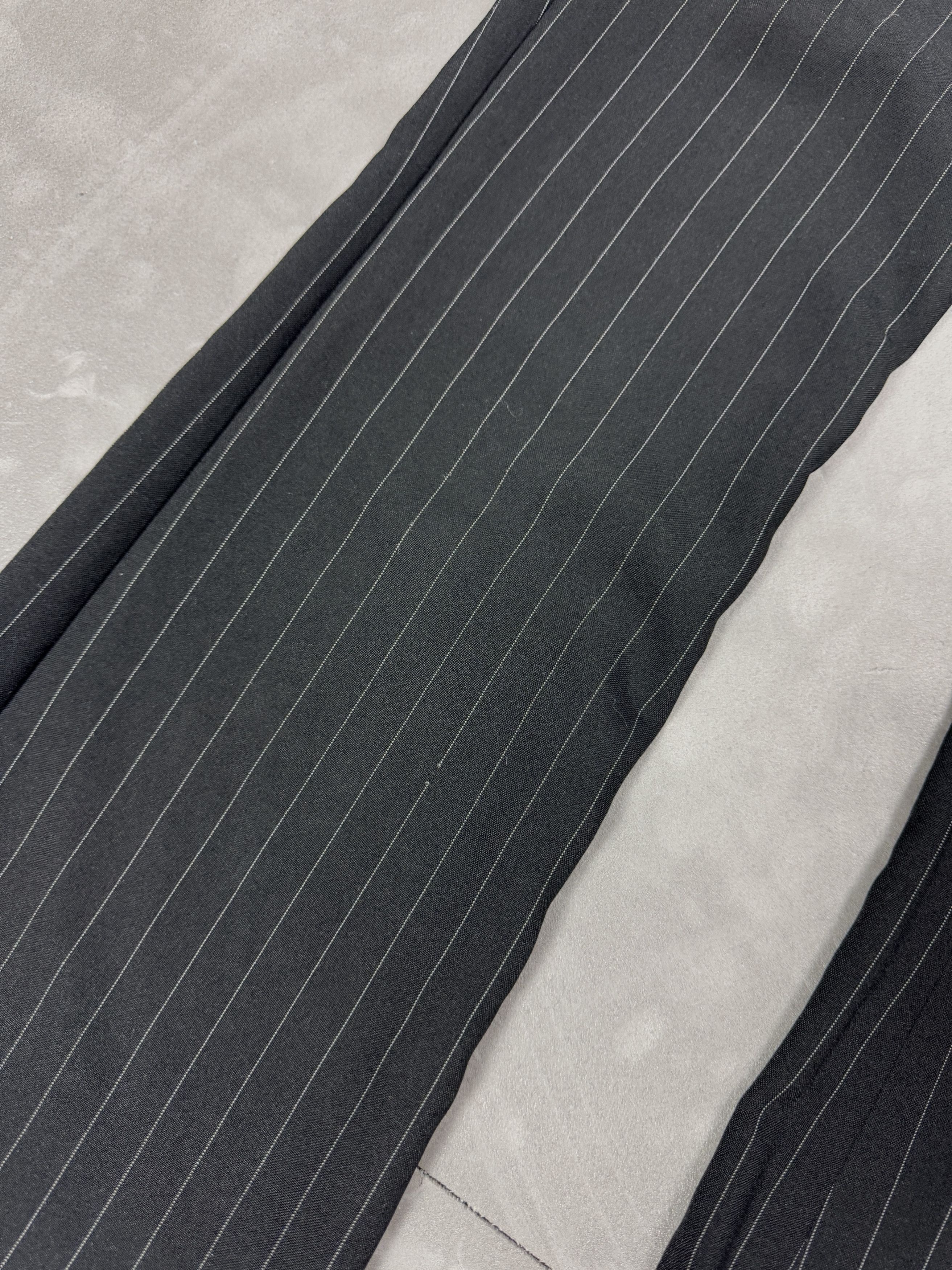 Vintage Vintage striped suit pants flared black retro 90s y2k Size 26" / US 2 / IT 38 - 4 Thumbnail