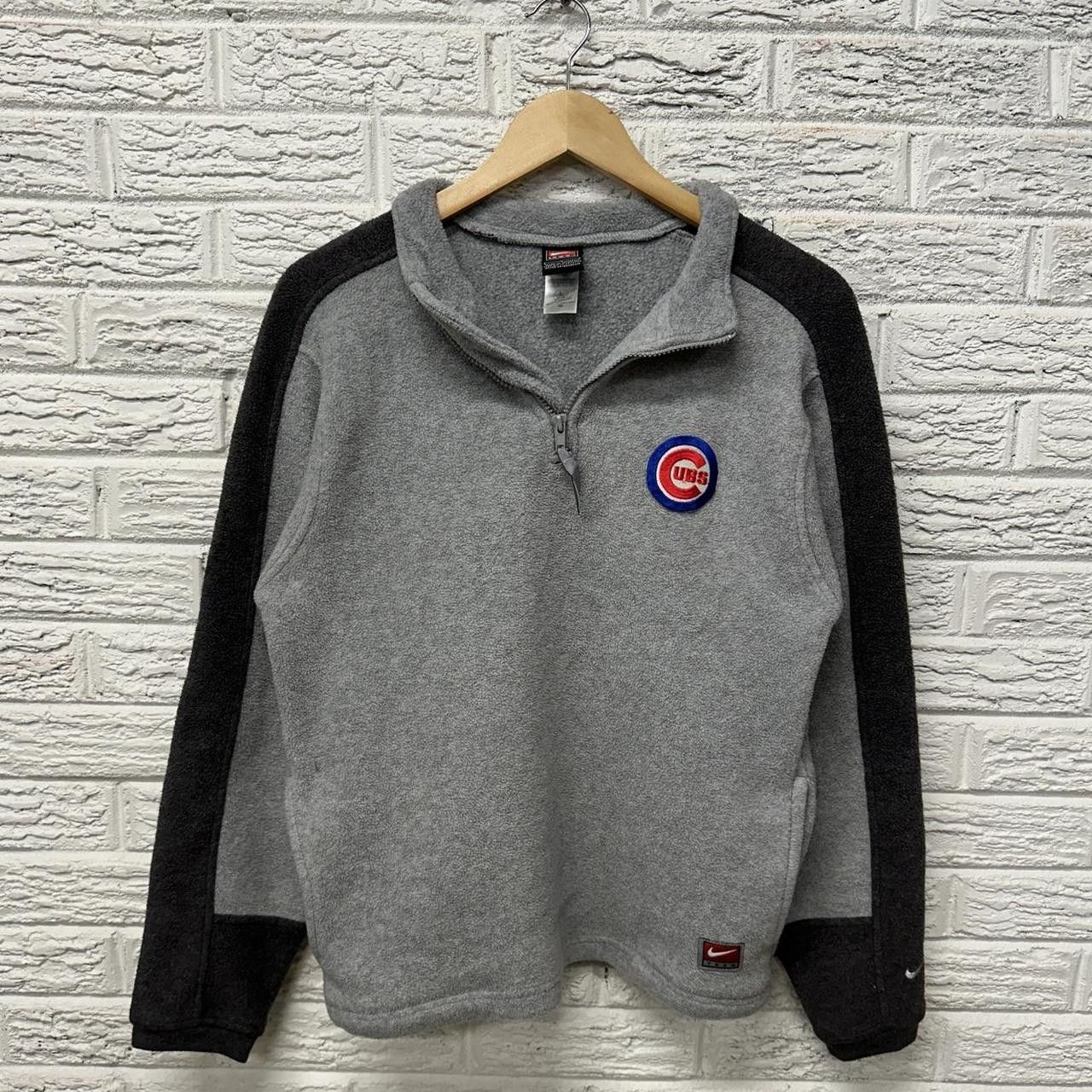 MLB × Nike × Vintage Vintage Nike Women’s Chicago Cubs 1/4 Zip Fleece Pullover Size L / US 10 / IT 46 - 2 Thumbnail