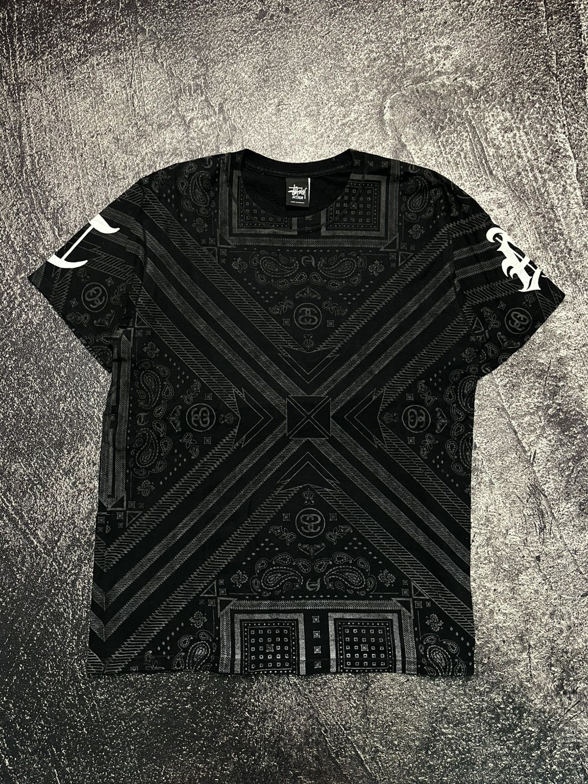 Stussy Stussy Treated Bandana Black T-Shirts Size US M / EU 48-50 / 2 - 1 Thumbnail