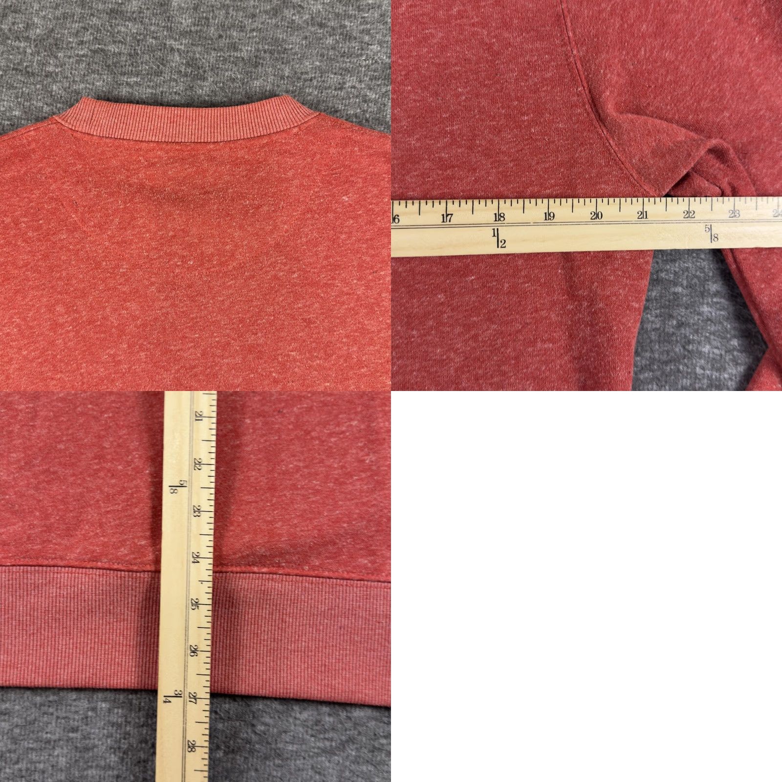Logo 7 BAIT Sweatshirt Mens Large Red Heather Crewneck Fleece Embroidered B Logo Size US L / EU 52-54 / 3 - 8 Thumbnail